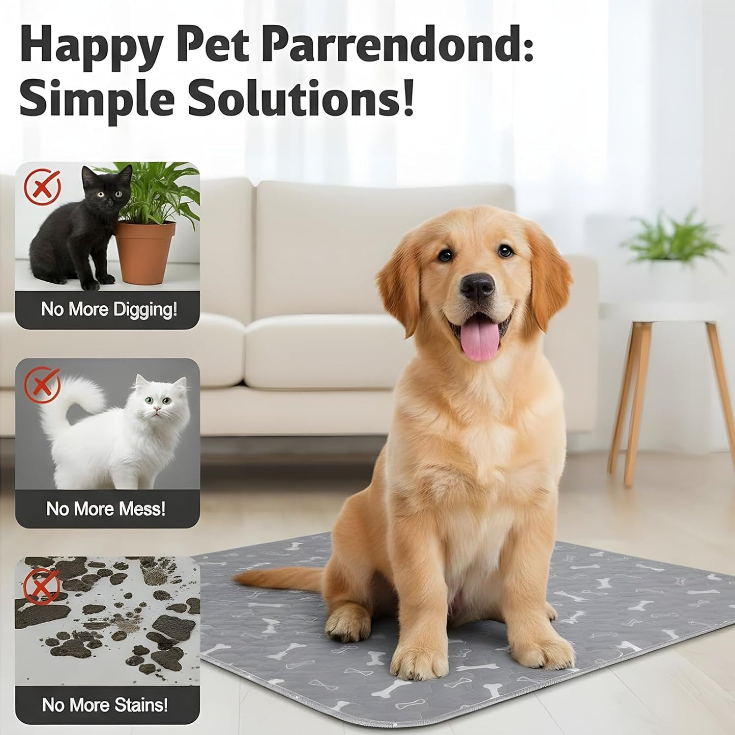 Puppy Pads with Pheromones, Washable Puppy Pee Pads for Dogs & Cats, Reusable Puppy Pads with Leakproof & Odor Control, Non-Slip Training Pads for Home and Travel 16" × 24"(Lint Roller Included)