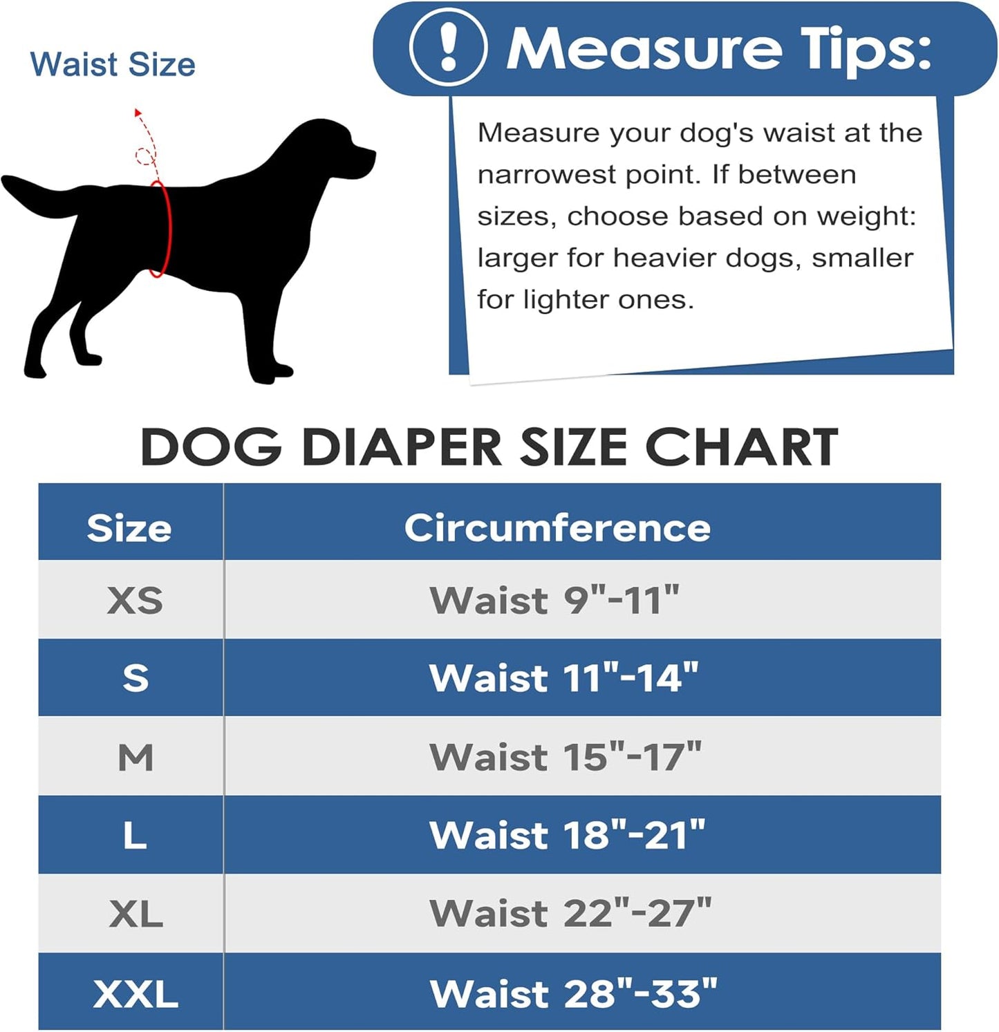 5 Pack Dog Diapers Male Reusable Belly Bands Washable for Medium Male Dogs, High Absorbency for Puppy & Doggy, Size M