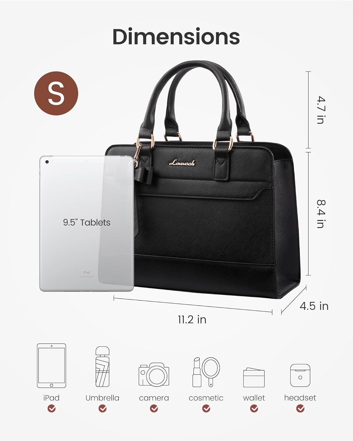 LOVEVOOK Purses for Women,Leather Tote Purse and Handbags,Satchel Shoulder Crossbody Top Handle Bags with Zipper