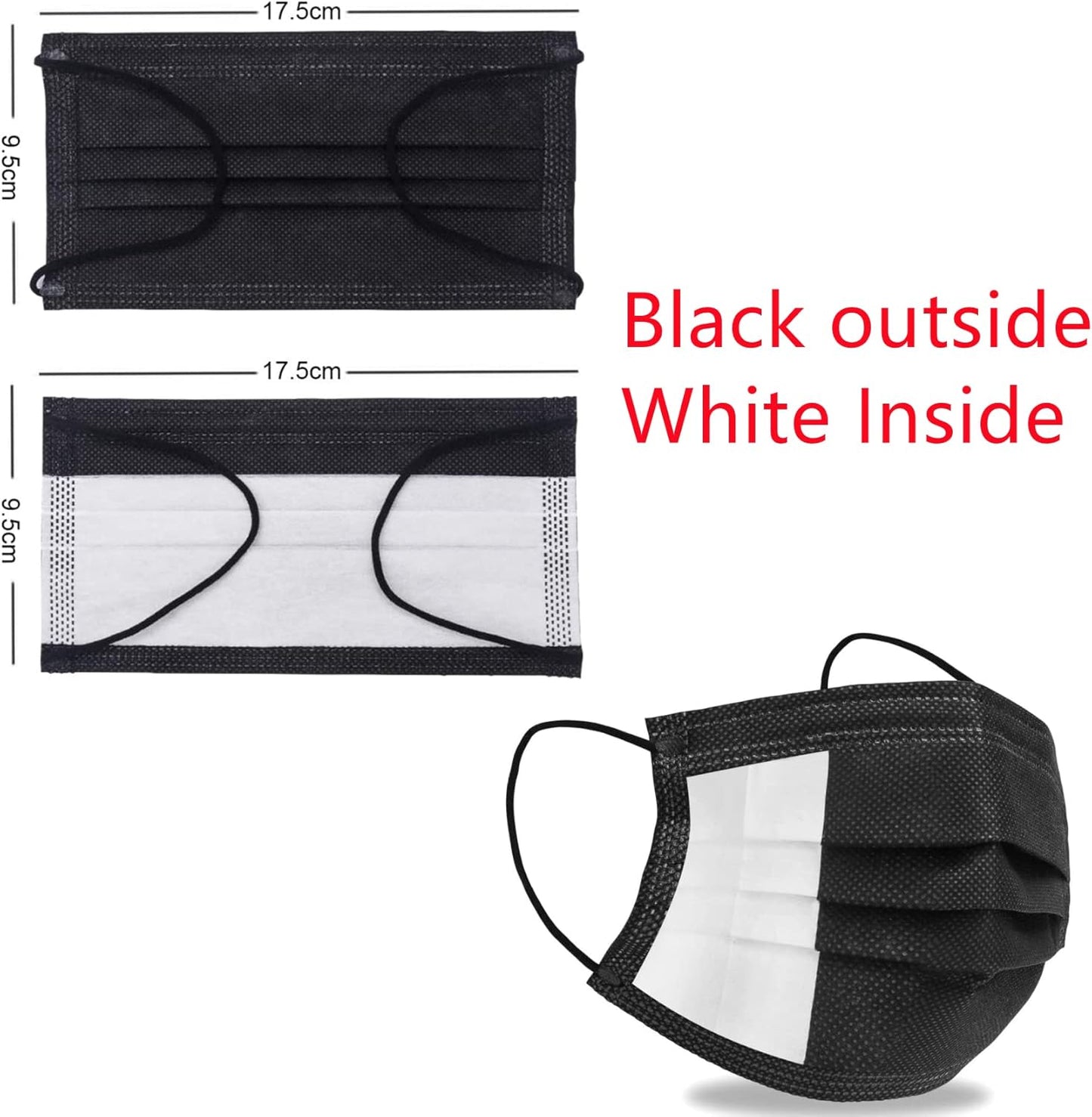 Disposable Face Mask,50 Pack Face Mask 3 Ply Filter Protection, Disposable Face Mask, 50 Disposable Protective Mask