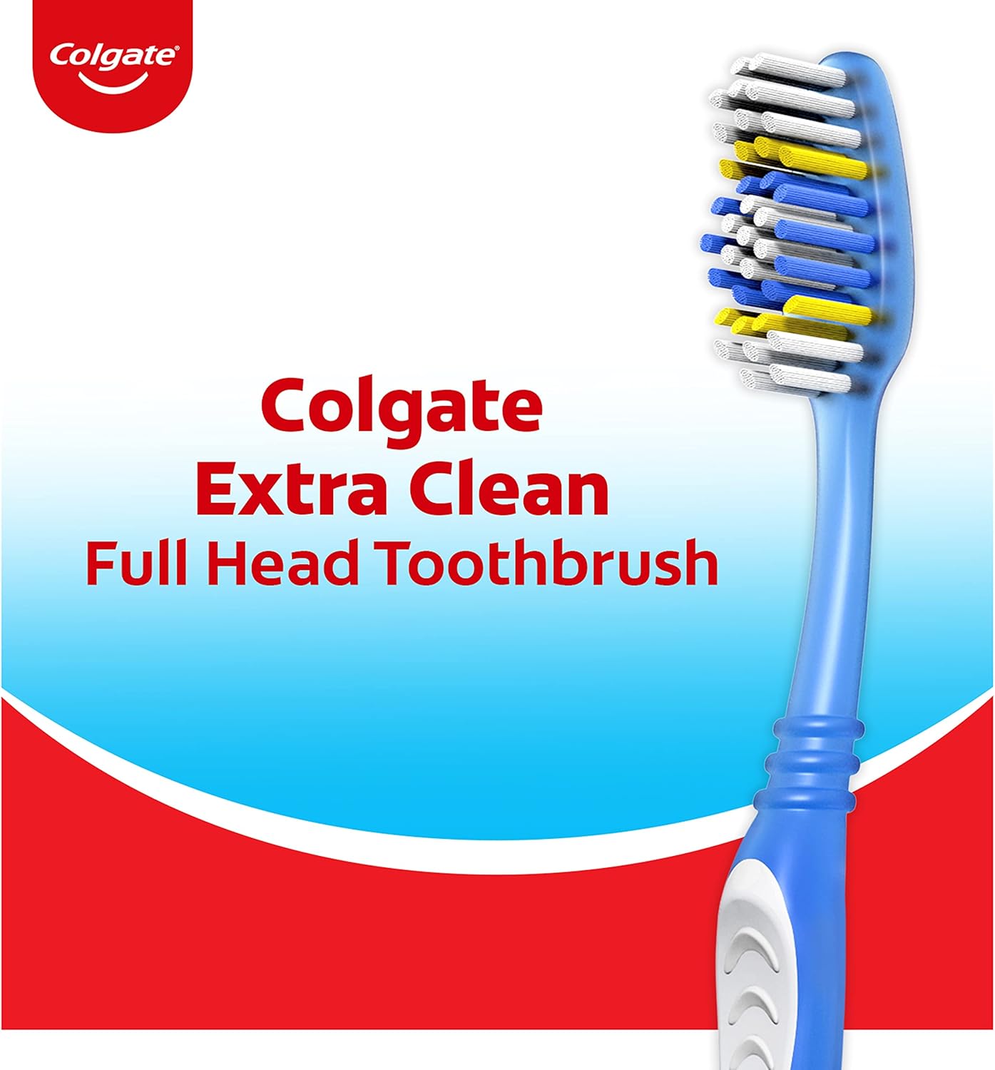 Colgate Extra Clean Toothbrush, Soft Toothbrush for Adults, 6 Count (Pack of 1)