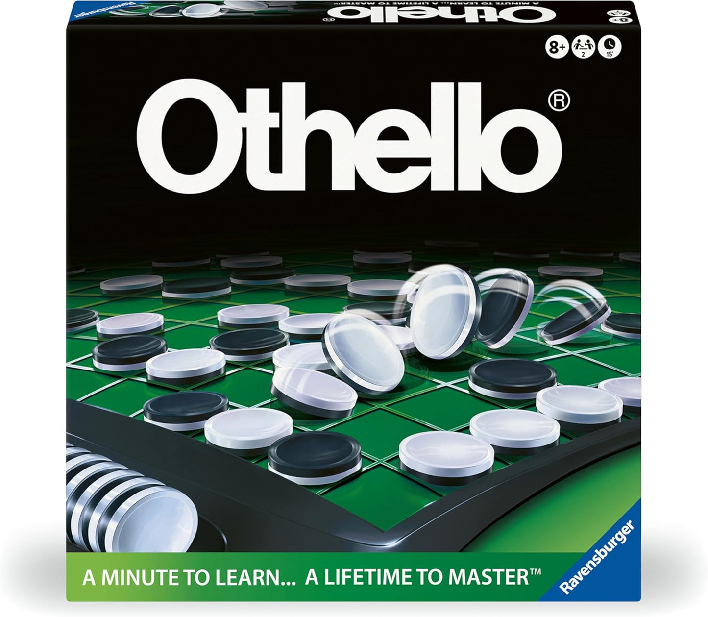 Ravensburger Othello - Classic Strategy Board Game for 2 Players - Easy to Learn, Hard to Master - Fast-Paced Family Fun - Ages 8+
