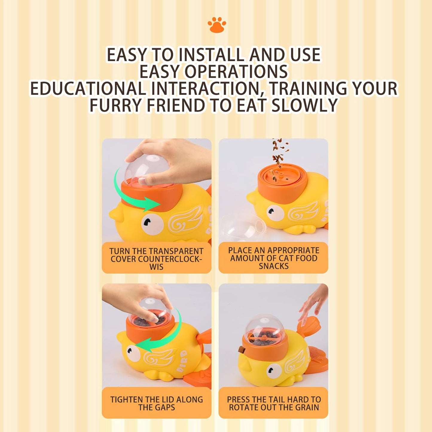 Treat Dispensing Dog Toys | Puzzle Slow Feeder | Pet Food Bowl Cat Treat Dispenser - for Puppy Kitten Small Medium Breed Training Boredom Travel Home Indoor