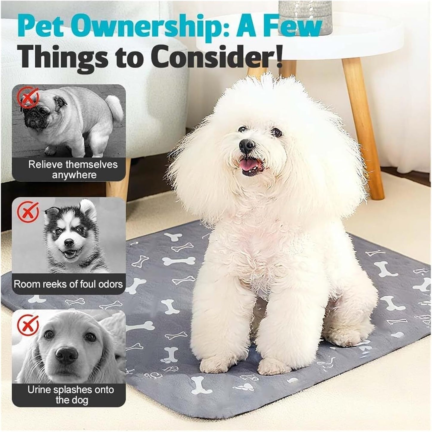 Puppy Pads for Dogs, 2026 New Washable Puppy Pads with Pheromones, Pee Pads for Dogs & Cats, Durable Leak-Proof Pet Training Pads for Home & Travel, Reusable(Gray,27.6" x 31.5")