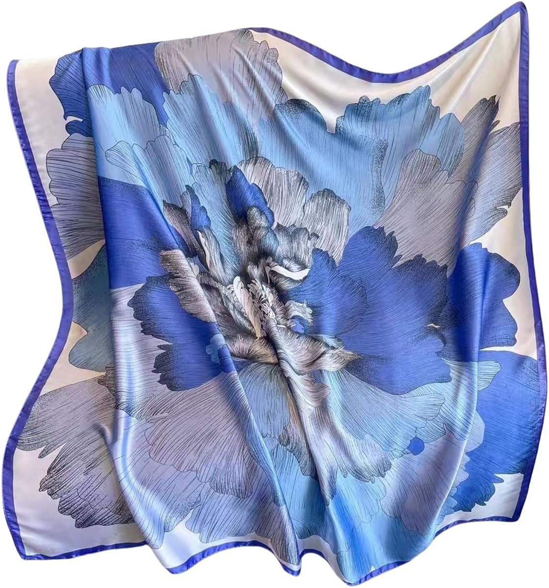XL 43 Inch Extra Large Square Scarf Fashion Scarves Silk Feeling Hair Scarf Wrapping Scarfs Night Sleeping Headscarf