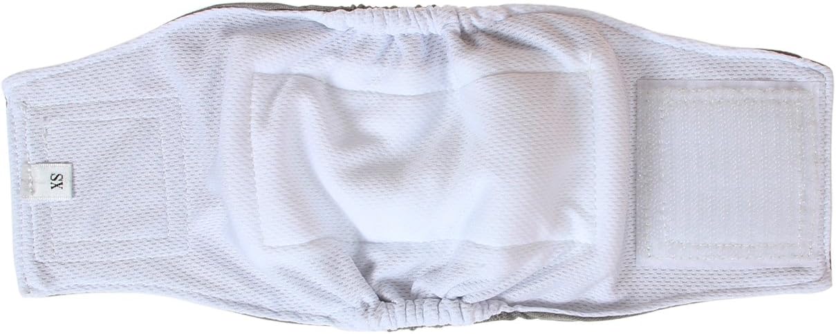 Teamoy Male Dog Belly Bands Washable 4-Pack, Reusable Dog Diapers Wraps for Incontinence & Marking (XS,7"-9" Waist)