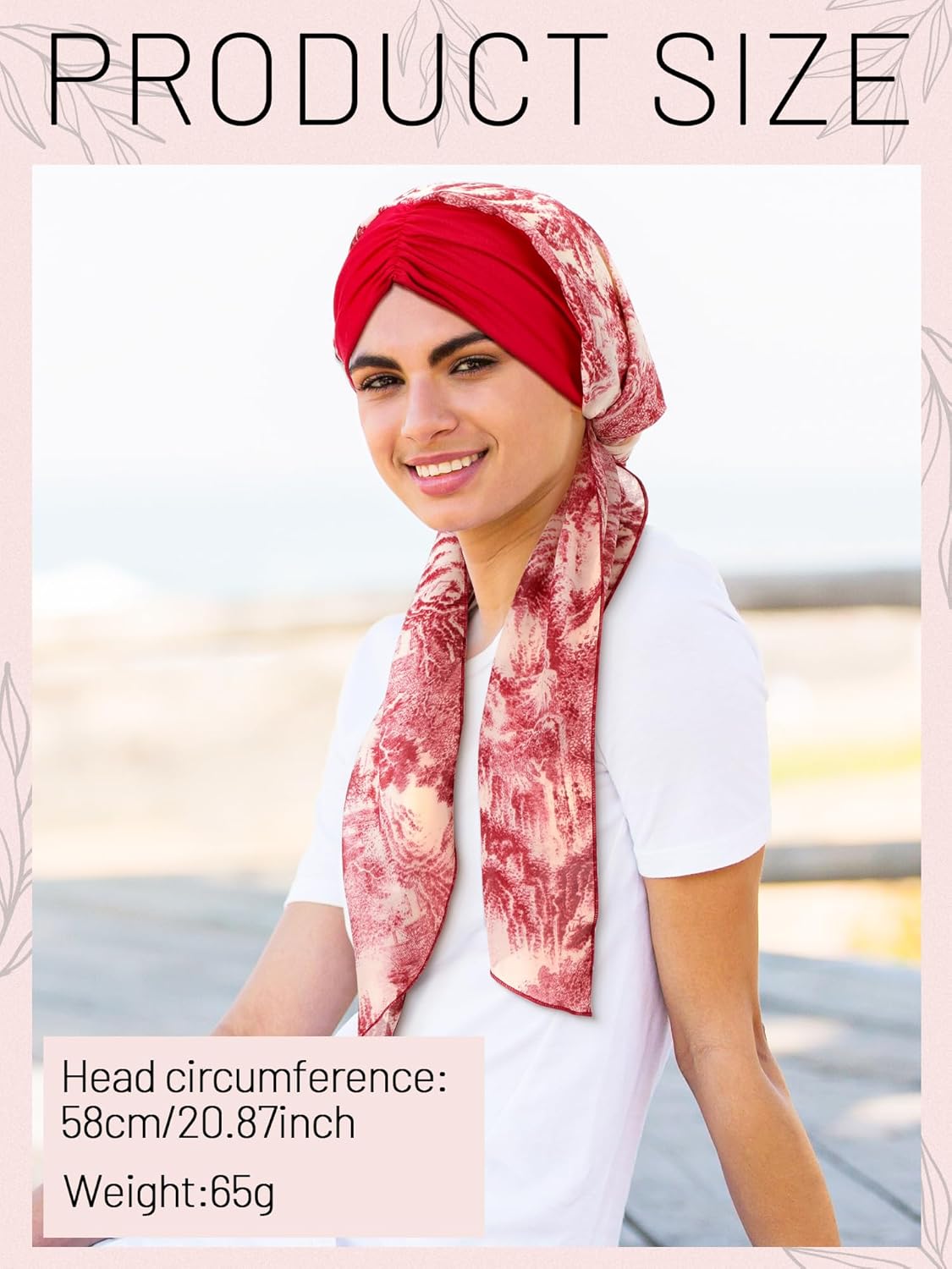 4 Pcs Chemo Headwear for Women, Cancer Chemo Head Wraps Turbans Cancer Head Scarf Caps for Women Patients Gifts