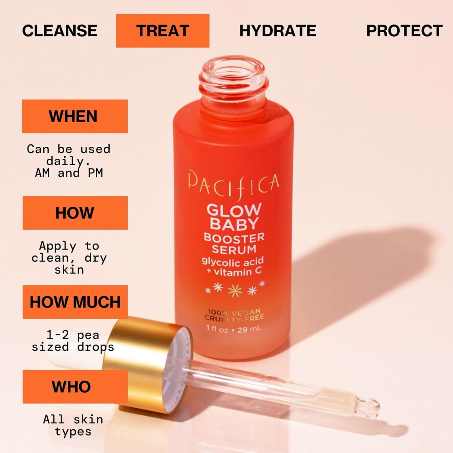 Pacifica, Serum Booster Glow Baby, 1 Fl Oz