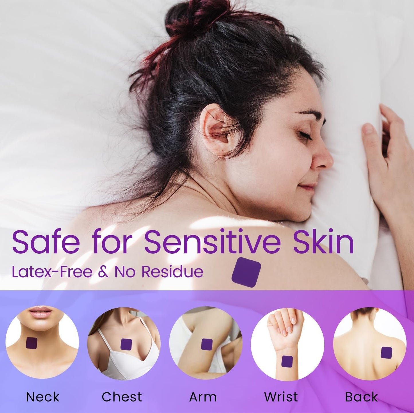 Scosvvi Sleep Patches for Adults: Extra Strength Plant-Based Sleep Aid with Lavender & Chamomile - Non-Habit Forming Nighttime Patch for Relaxation & Restful Sleep - 8-Hour Time Release - 60PCS