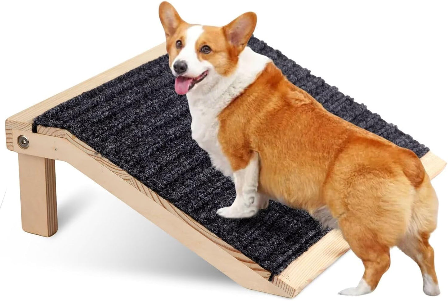 In hand Pet Ramp, 2 Pieces Foldable Dog Ramp for Stairs, Non-Slip Low-Angle Ramp for Small Dogs, Senior & Arthritic Pets, Portable Stair Assist for Any Staircase