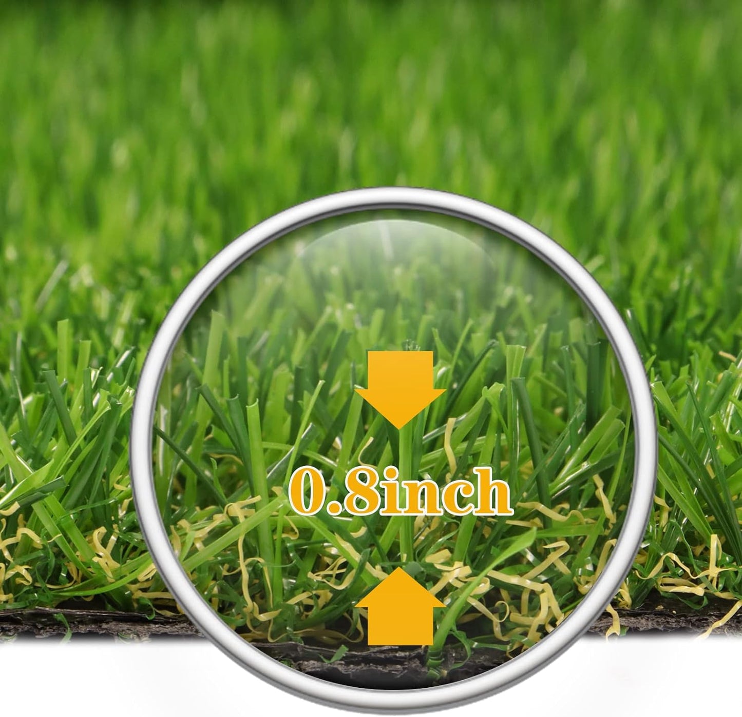 Artificial Grass Fake Grass Lawn Turf 3 ft x 5 ft, Realistic Synthetic Pet Turf Garden Landscape, Indoor/Outdoor Rugs with Drain Holes, Dogs Pee Pads Area, Customized Available