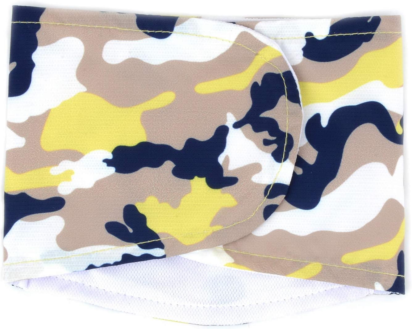 SELMAI Belly Bands for Male Dogs Small Medium Adjustable Washable Doggie Wrap Diapers Leakproof Reusable Comfy Boy Puppy Nappies Absorbent Pads Prevent Licking Fashion Camouflage Design 2 pack Size XL