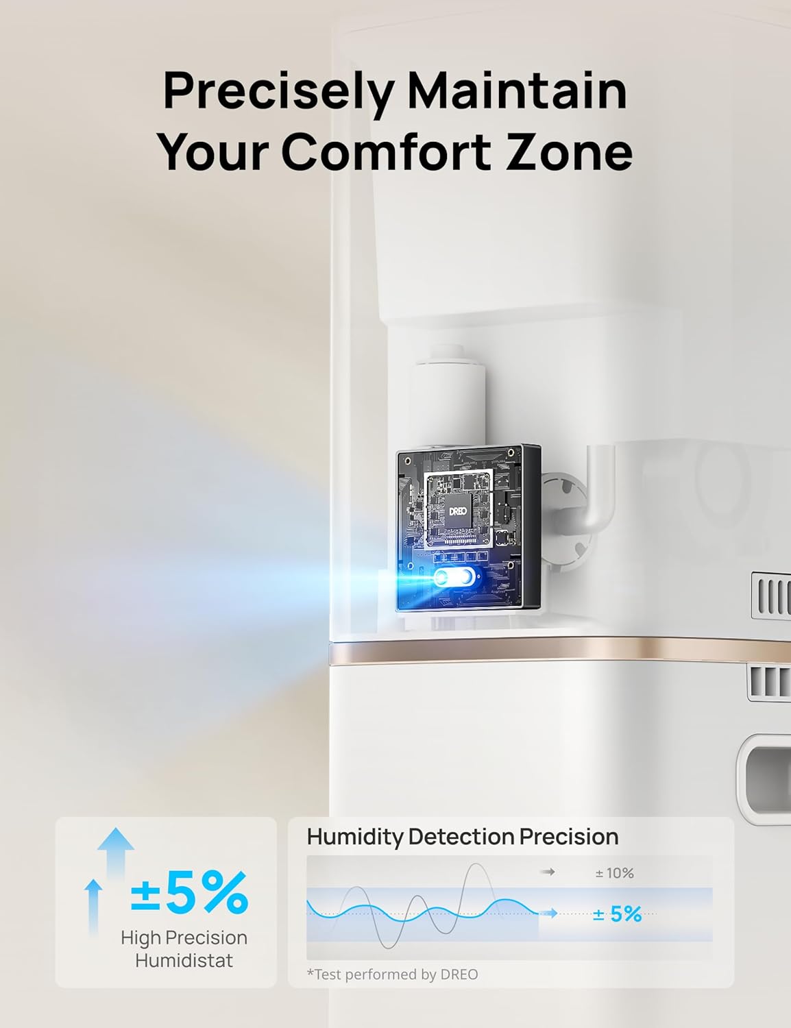 DREO HM735S 11L Smart Humidifier Large Room 700 ft², 100H Cool Mist Air Humidifiers for Bedroom, Top-Fill, Clean Tank Technology, 26dB, Auto Mode, Aroma Box, RGB, Remote & APP Control, Baby, White