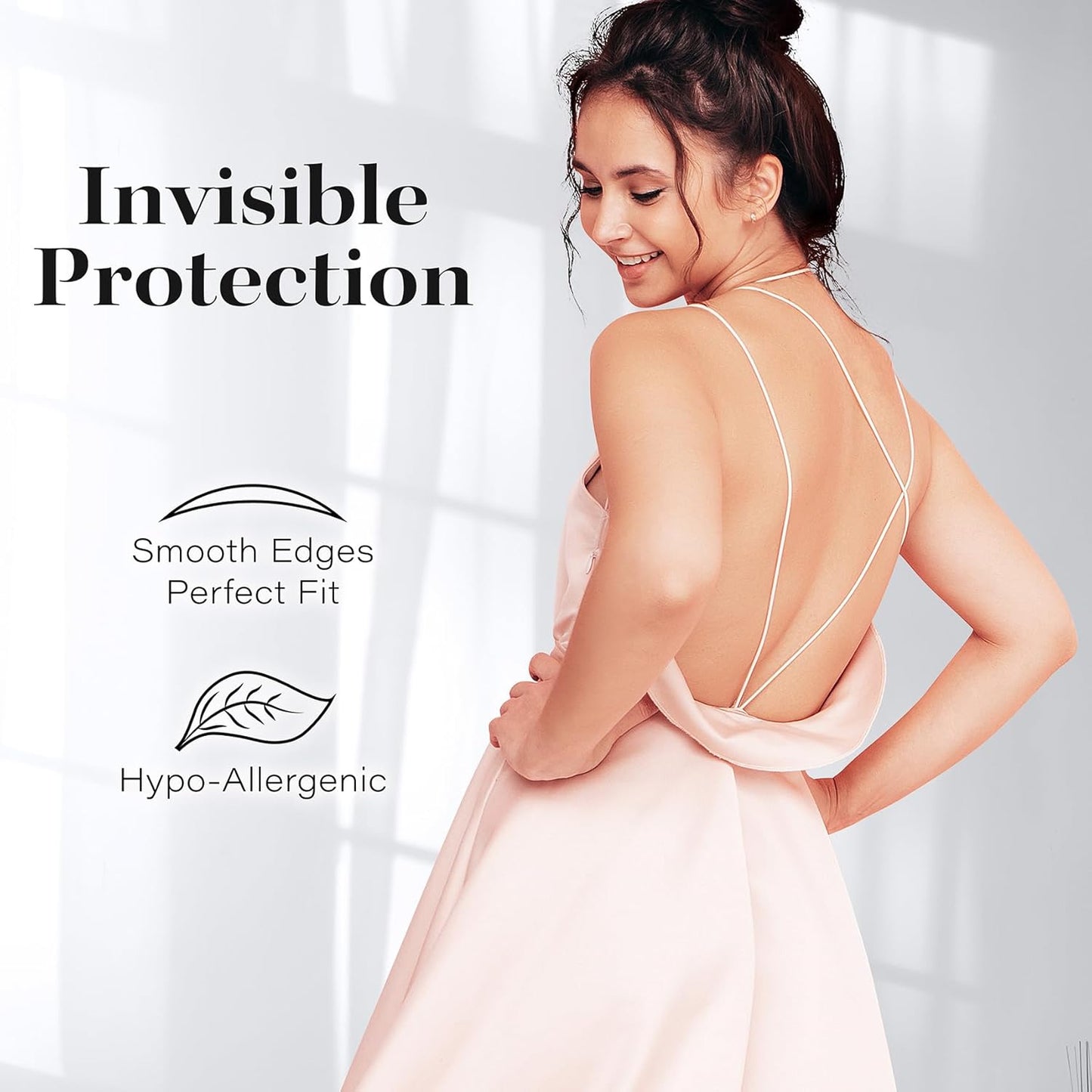 QUXIANG 4 Pairs Pasties Women Nipple Covers Reusable Adhesive Silicone Nippleless Covers Bra for Dress
