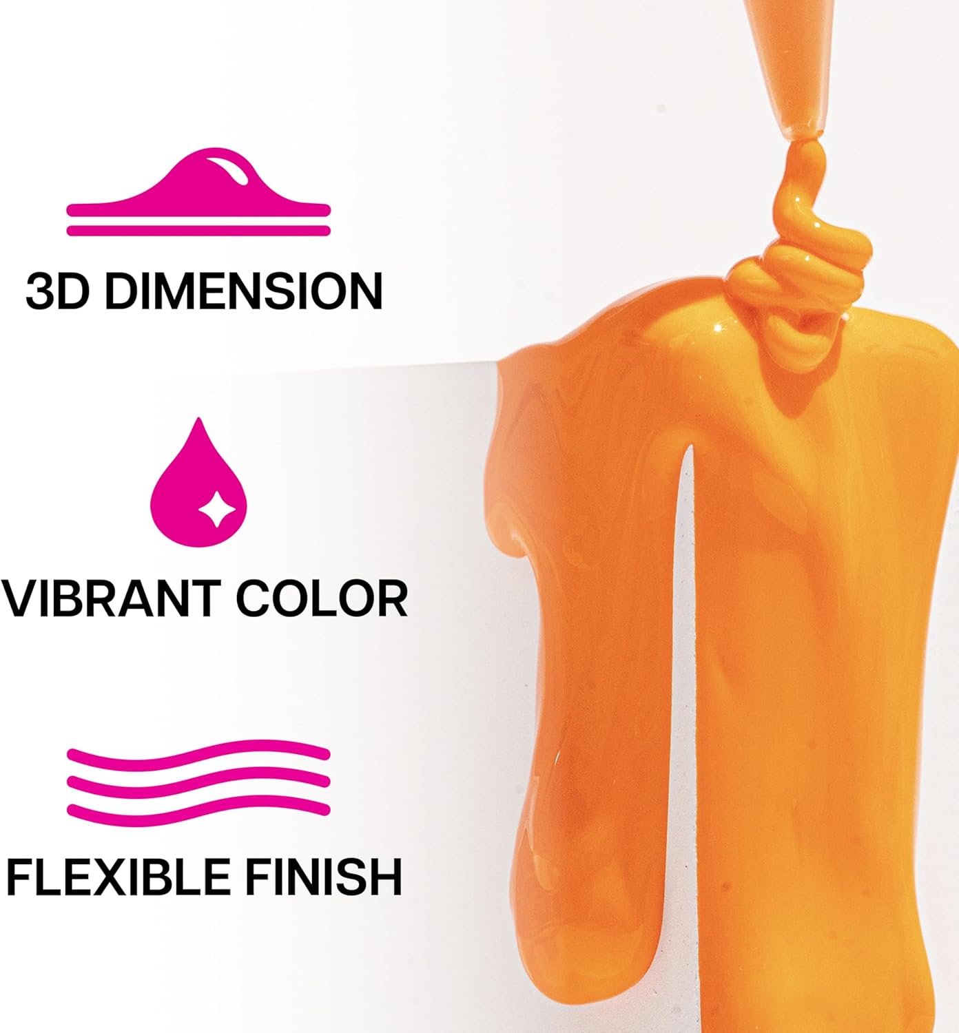 Tulip Puff Paint 20-Color Party Pack, Multi-Surface, Premium Quality, Nontoxic & Waterproof Craft Paint, Permanent on Fabric, Rainbow