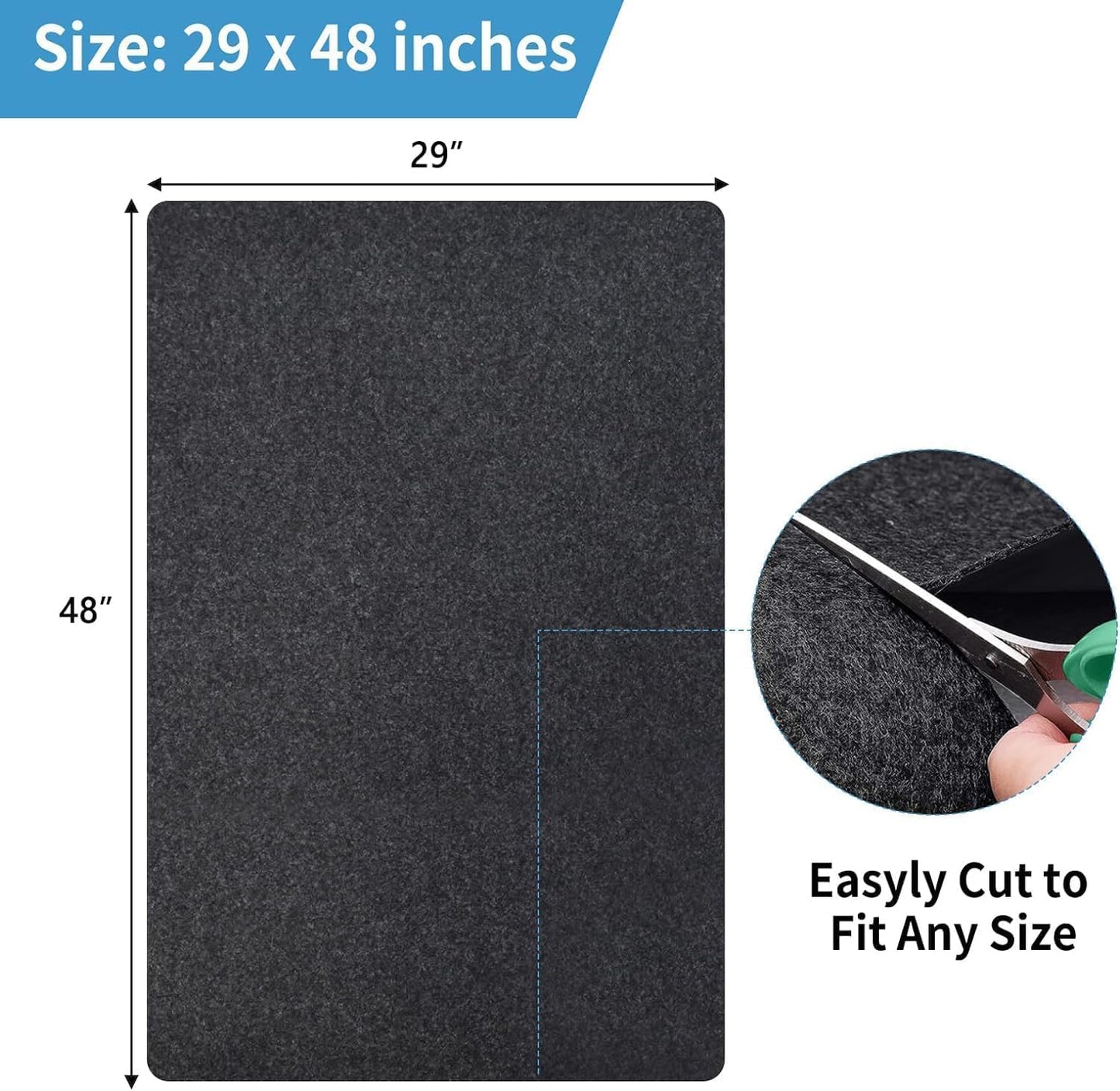 Kennel Pad Dog Crate Mat Liner, Absorbs Urine, Waterproof, Non-Slip, Washable Puppy Pee Pad for Kennel Training - Under Pet Cage to Protect Floors, Thin Cut to Fit Design (48" x 29" - 1 Pack )
