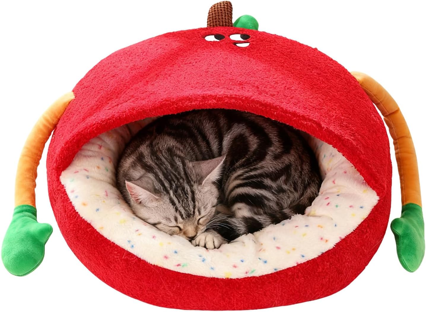 Dog Beds - Semi-Enclosed Winter Sleeping Nest for Dogs Cats, Pet Bed for Indoor Living Room, Bedroom, Balcony, Apartment, Home Use, Soft Comfortable Sleeping Space for Pets