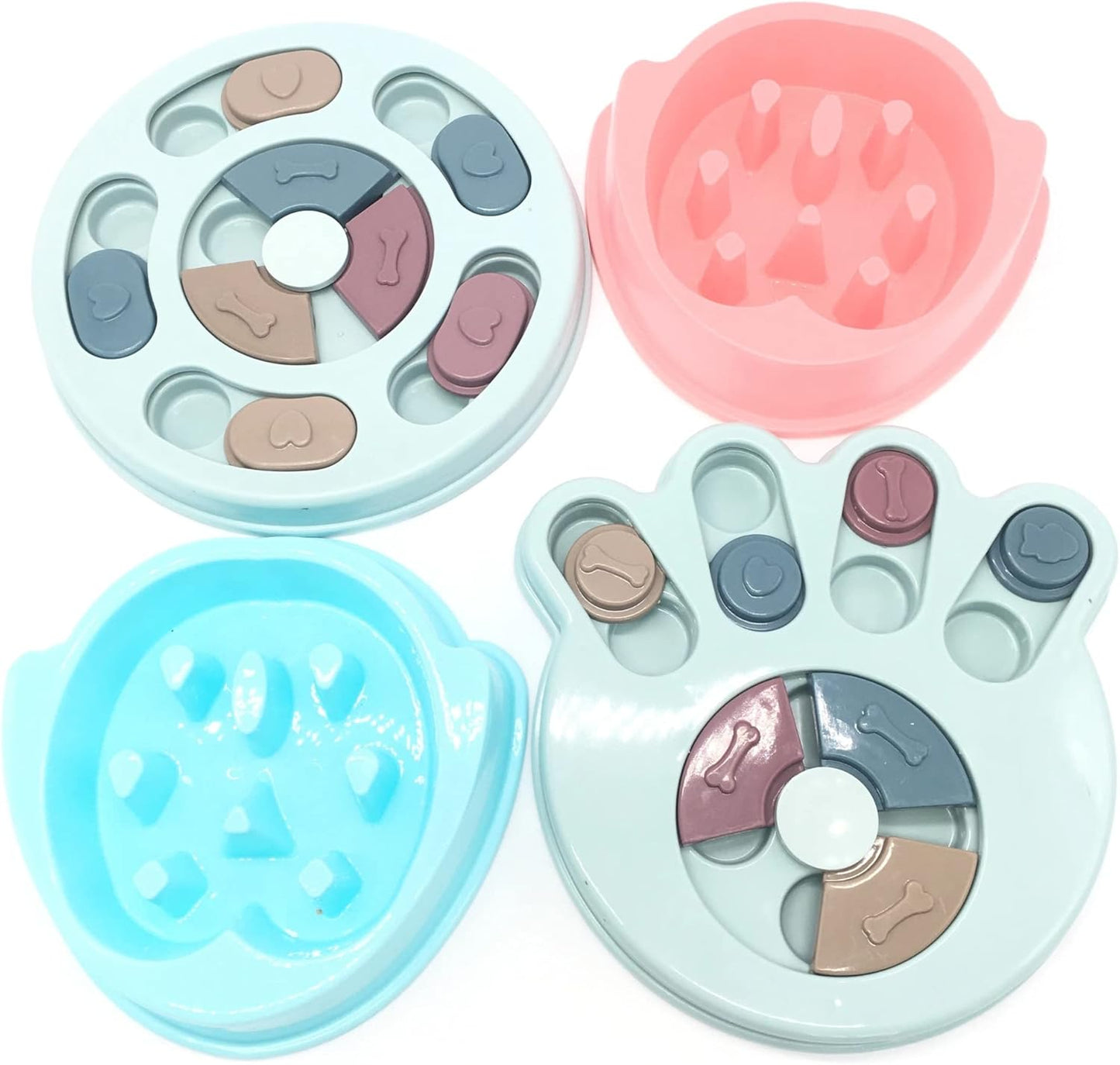 Dog Slow Feeder Interactive Puzzle Toys Dispenser Slowly Eating Bowl Pet Dogs Game (Color : C, Size : One Size) (A One size)