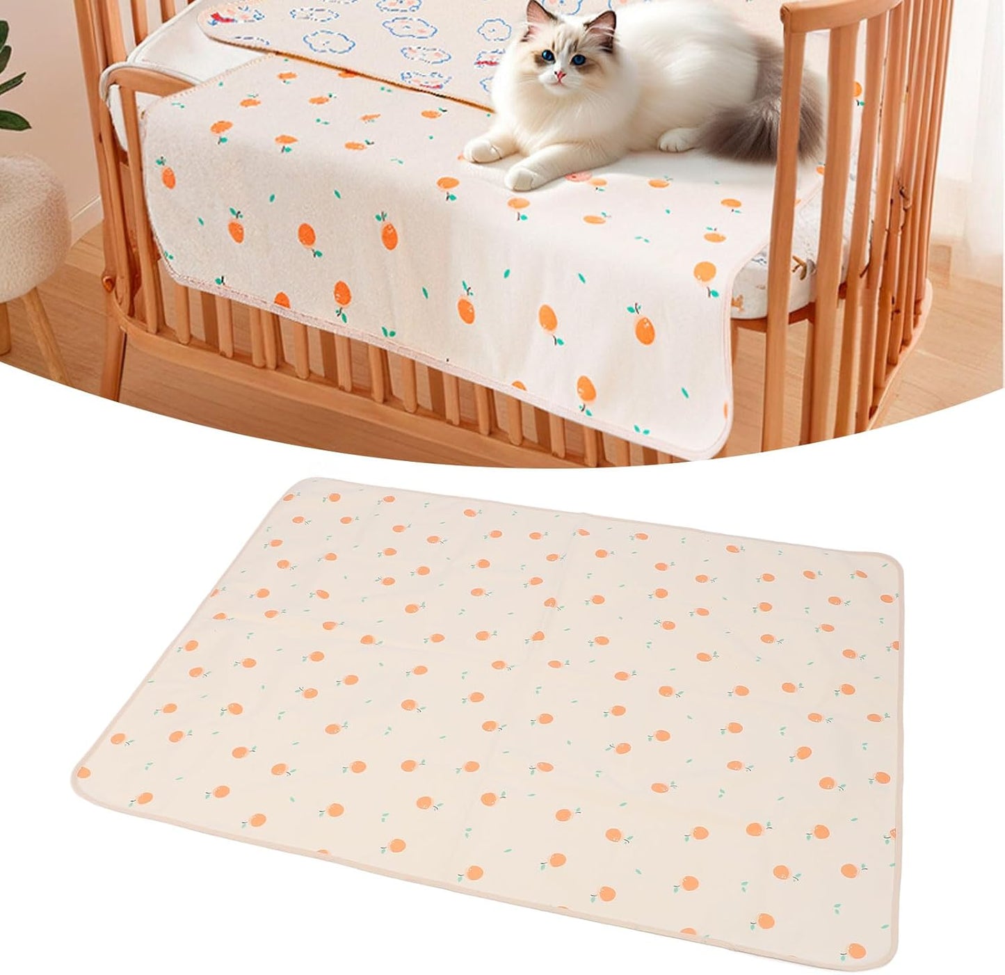 Washable Pee Pads Dog Pee Training Pads Pet Urine Pads Breathable Reusable Anti Leakage Puppy Potty Training Pads for Dogs Cats Beds Car Seats Ultra Soft Microfiber Waterproofing (70*90cm)