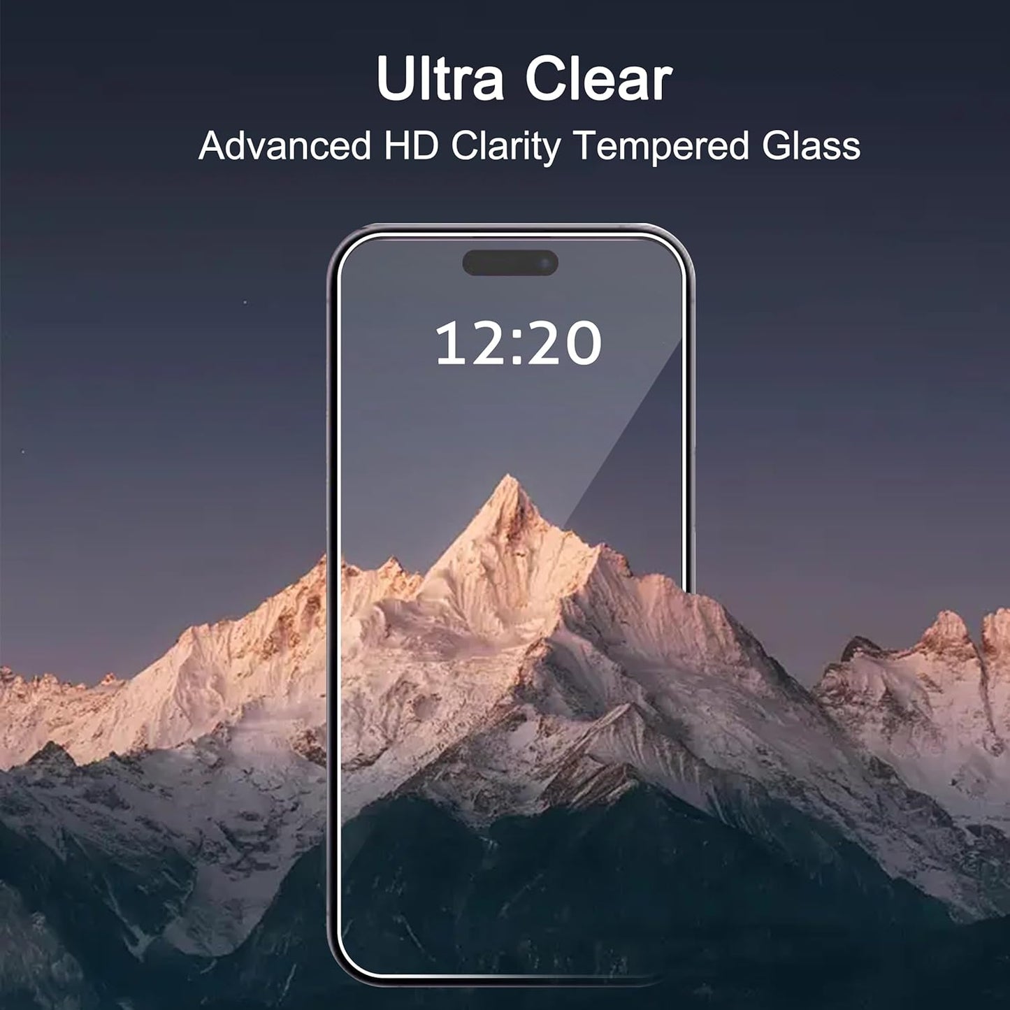 Ailun Screen Protector for iPhone 16 / iPhone 15 / iPhone 15 Pro [6.1 Inch] Display 3 Pack Tempered Glass, Dynamic Island Compatible, Case Friendly [Not for iPhone 16 Pro 6.3 Inch]. | 6.1 Inch, Display, Case Friendly