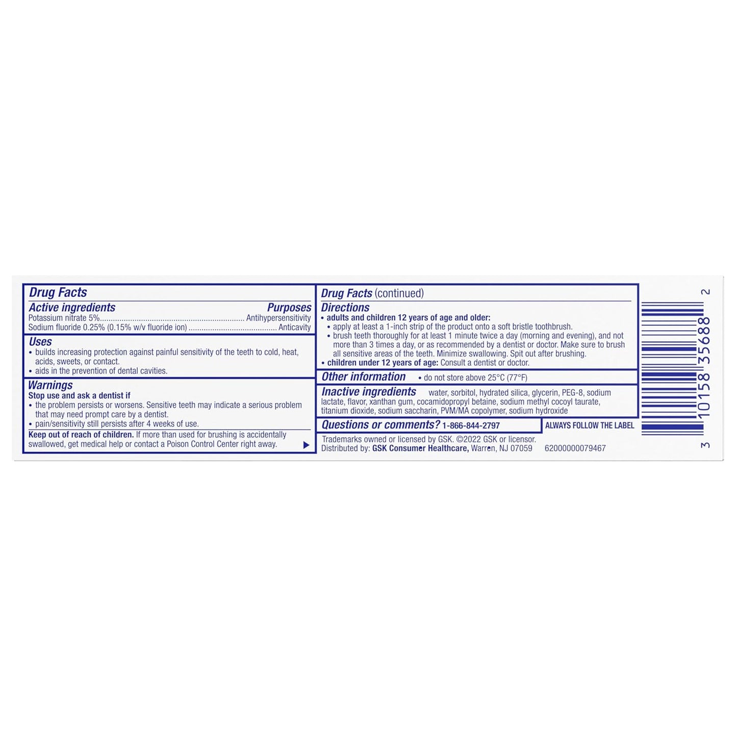 Sensodyne Pronamel Active Shield Whitening Enamel Toothpaste, Cool Mint - 3.4 Ounces x 3