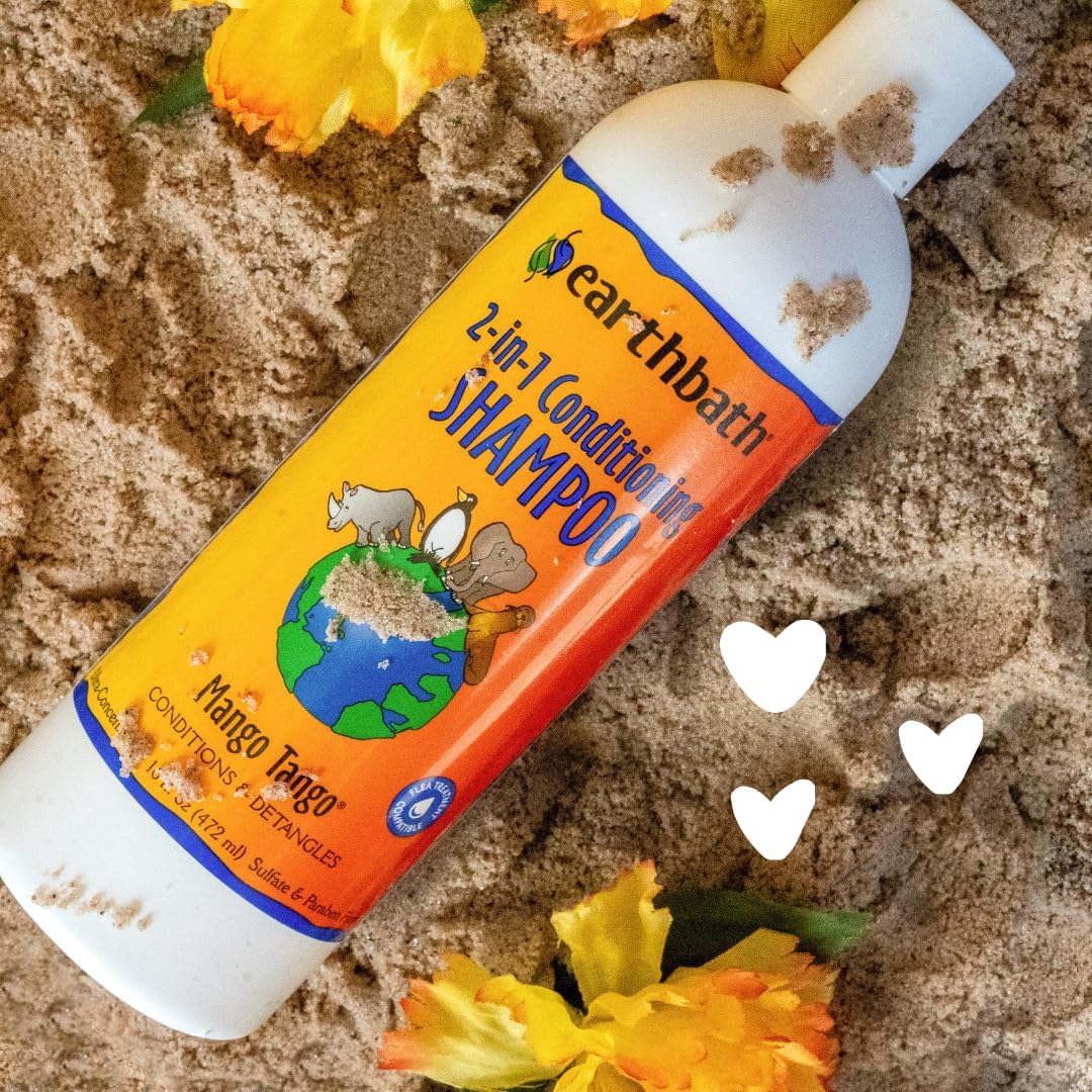 earthbath, Mango Tango 2-in-1 Conditioning Shampoo & Spritz - Cruelty Free Dog Shampoo and Conditioner, Made in USA, Gentle Dog Conditioner, Best Puppy Shampoo & Puppy Supplies, Dog Wash - (1 Set)