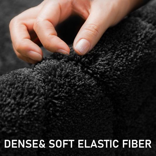 BSICPRO Dog Mat for Muddy Paws, 24x36 Low Profile Absorbent Dirt Trapper Door Mat, Non-Slip Washable Mud Mat for Dogs, Polyester Pet Rug Mat for Front Door Indoor, Patio, Entrance (Black)