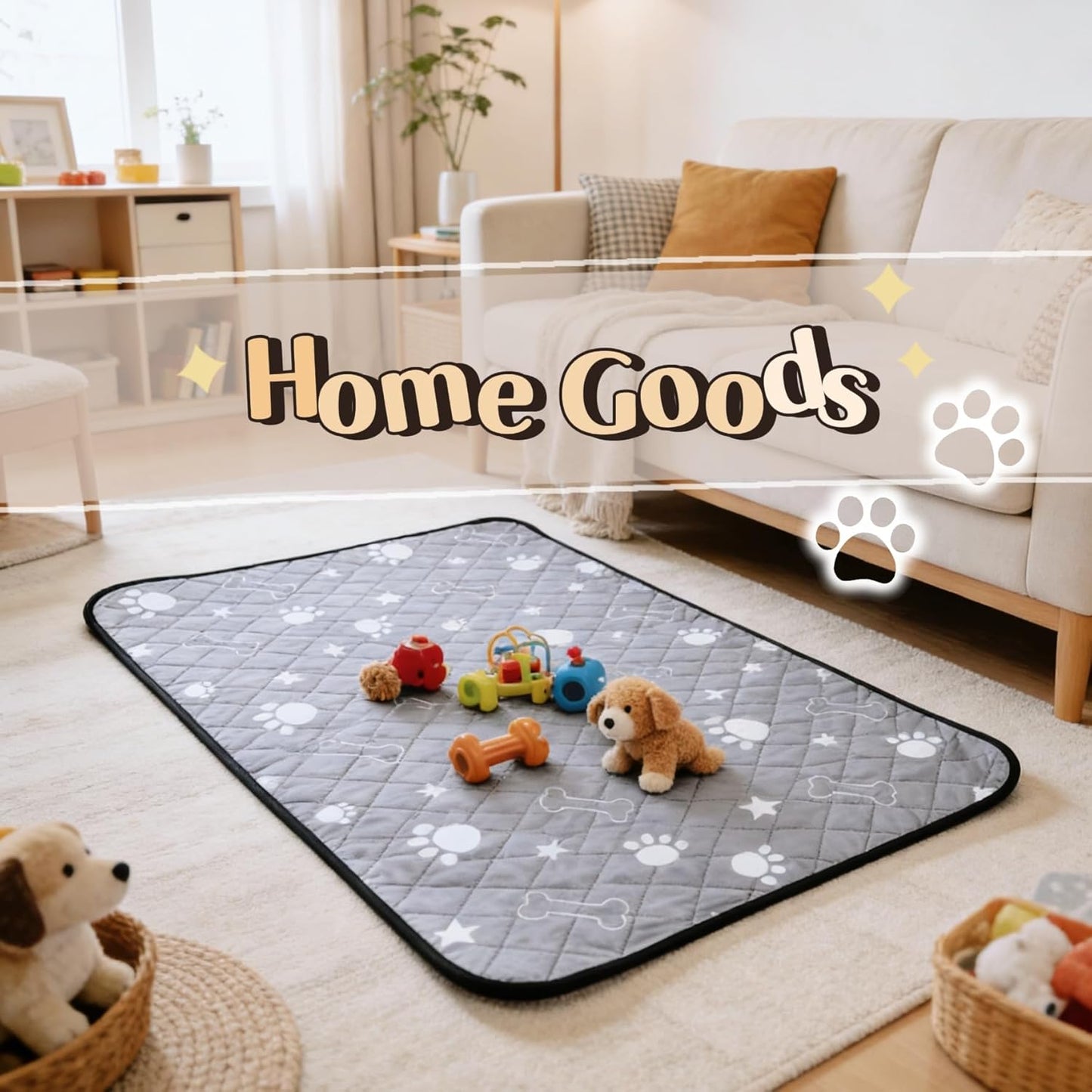 Pee Pads for Dogs,Waterproof Dog Training Pads,Playpen Mat,Non-Slip Potty Pads,Super Absorbent Whelping Pad,Puppy Pads,Dog Pee Pads