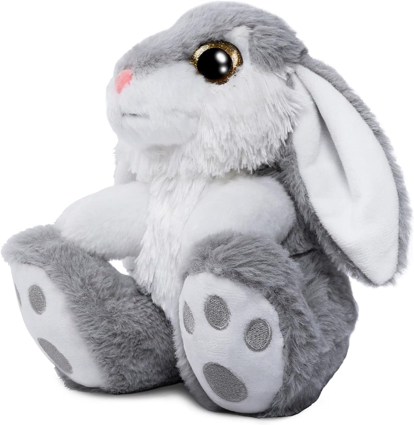 HO-EF Easter Bunny Stuffed Animal, 8.5" Bunny Plush with Floppy Ears, Machine Washable& Softness, Cute Bunny Rabbit Plush Toys for Girls Boys Kids Babies Easter Birthday Gifts Decoration, Gray