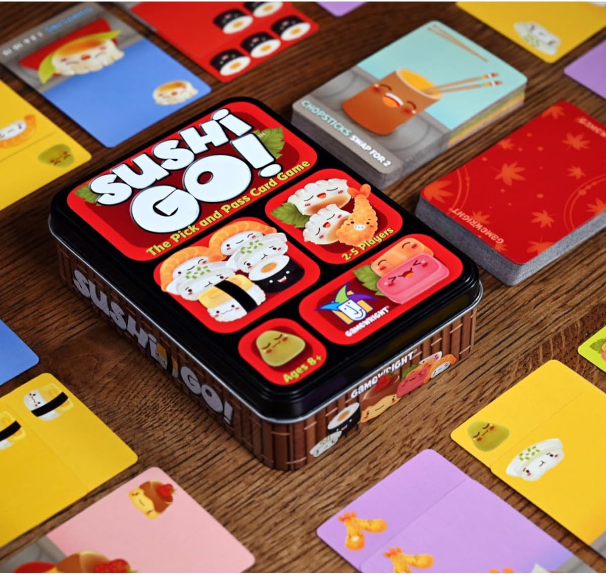 Sushi Go - The Pick and Pass family Card Game from Gamewright, great for 2-5 players aged 8 and up
