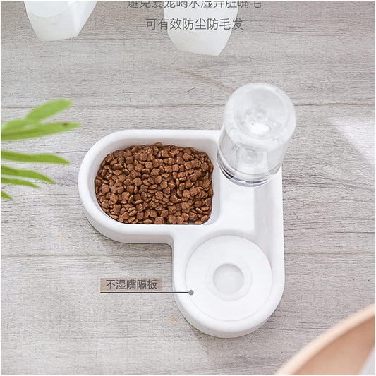 Pet Food Bowl, Pet Bowl, Pet Supplies, Cat Food Bowl, Pet Supplies Pet Bowl, Corner Double Bowl Automatic Drinking Fountain, Feeding Bowl Multifunctional Cat Bowl Right Angle Bowl (Size : Corner Bowl
