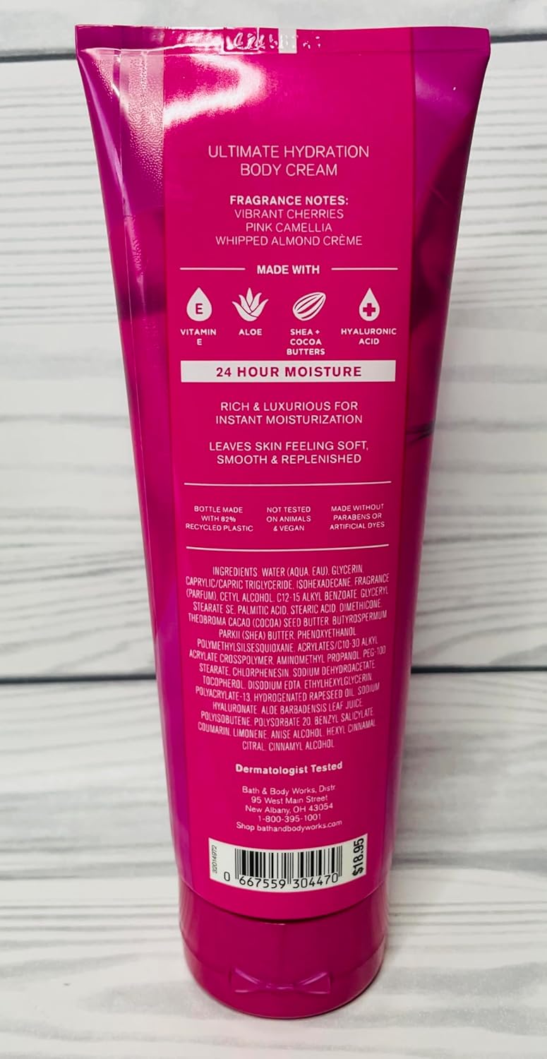 Bath & Body Works Perfect in Pink Ultimate Hydration Body Cream 8 Ounces Pack of 2