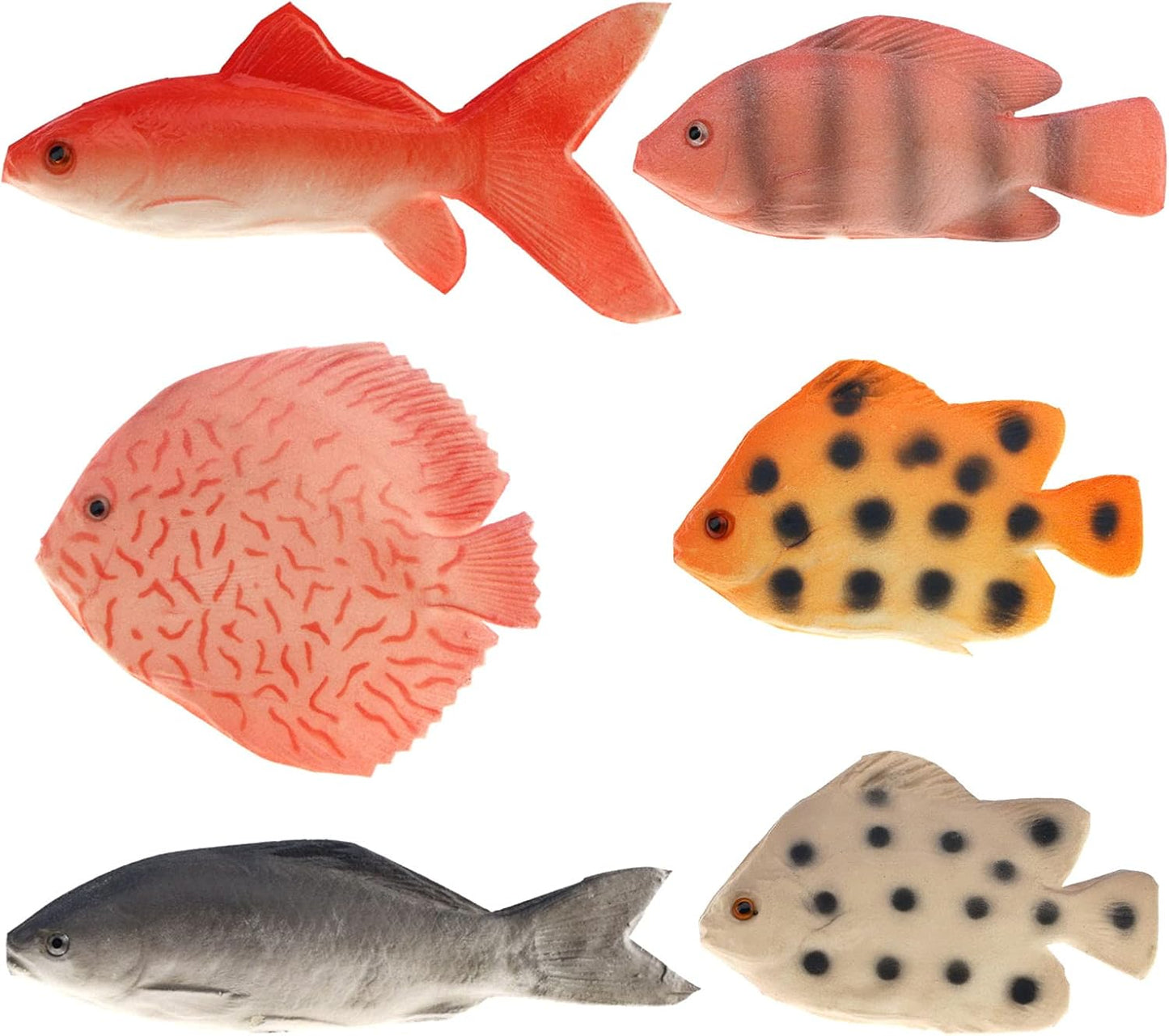 Gresorth 6 PCS MINI Fake Sea Creatures Fish Artificial Toy Food Hanging Model Realistic for Home Party Kitchen Christmas Decoration