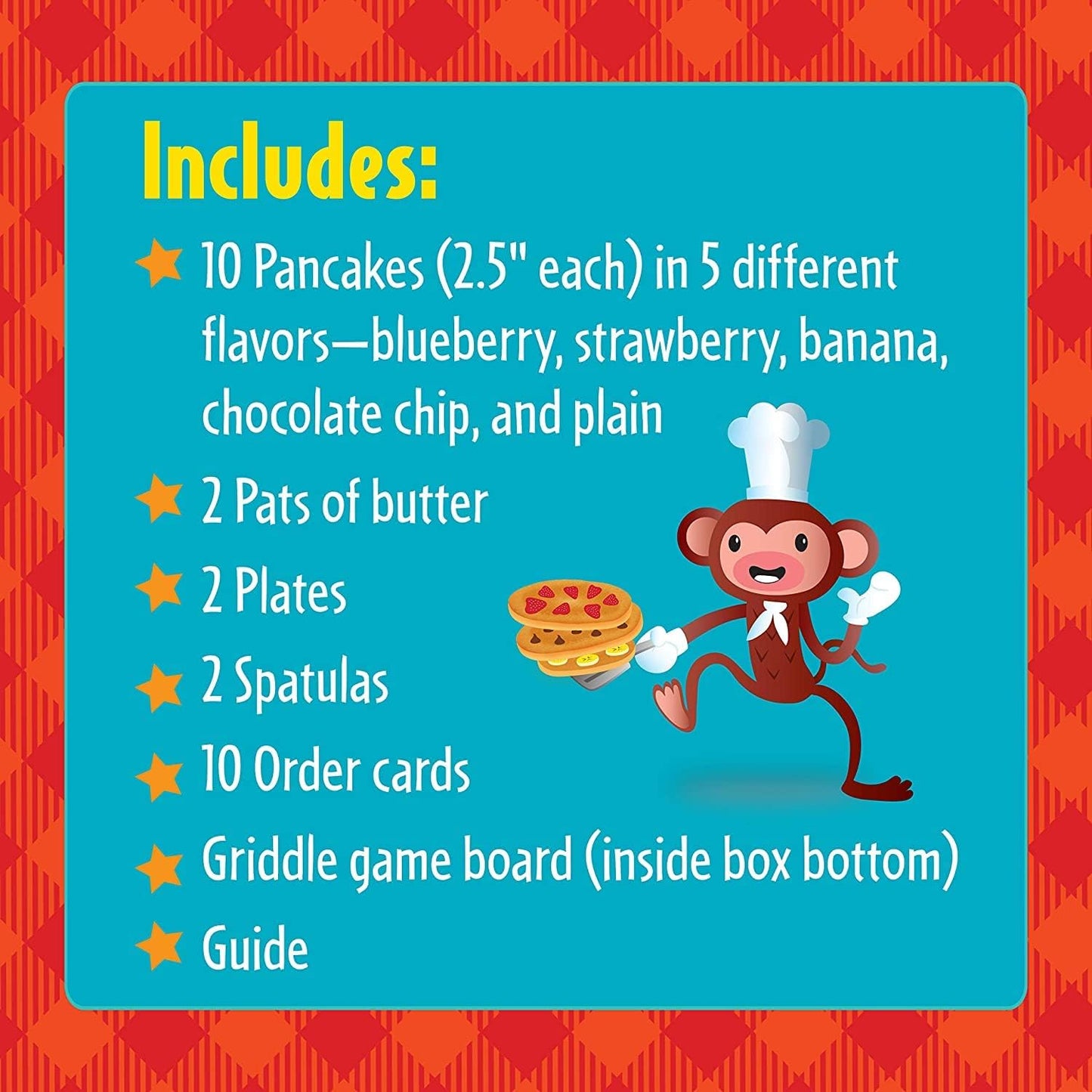 Educational Insights Pancake Pile-Up - Sequence Relay Game for Kids, Matching and Patterning Race Games & Toddler Party Activities, 2-4 Players, Cooperative Family Fun for Girls and Boys Ages 4+