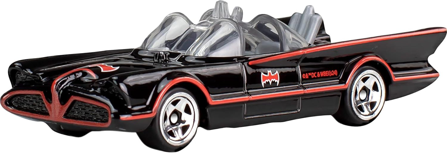 Hot Wheels 1:64 Scale Die-Cast Toy Cars, Set of 5 Batman 85th Anniversary Vehicles Featuring 5 Different Batmobile Replicas in Commemorative Packaging