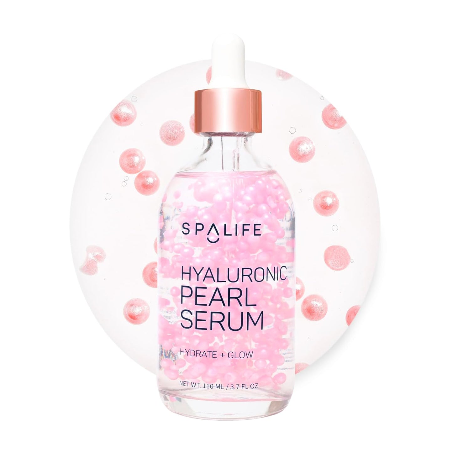SpaLife Beauty Korean Hyaluronic Acid Serum for Face | Hyaluronic Pearl Hydrating Serum | Daily Hydrating Skincare | Plumping Firming & Anti Aging Wrinkle Treatment | 3.7 Fl. Oz