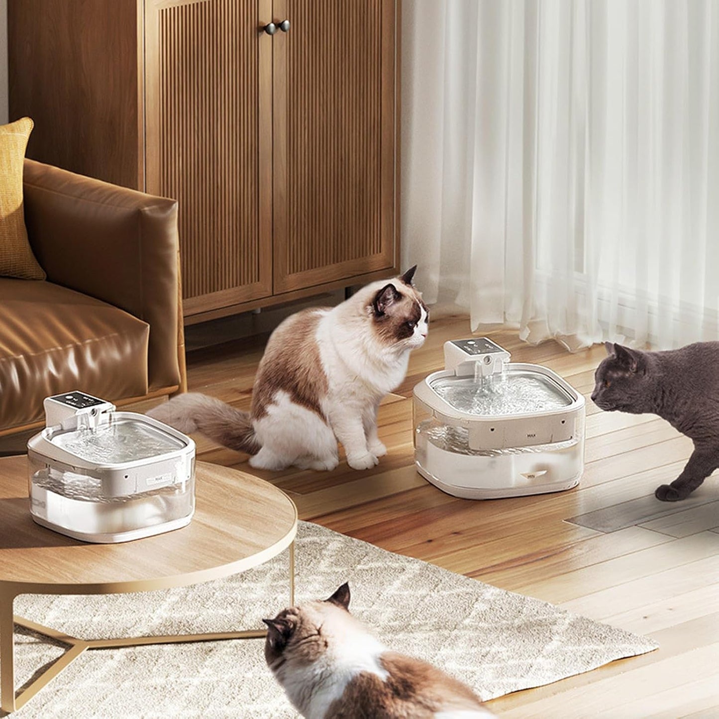 USB Rechargeable Water Dispenser Quiet Operate Automatic Filtration Circulation Drinking Fountain for Small Dog Cats Large Capacity Dog Water Dispenser