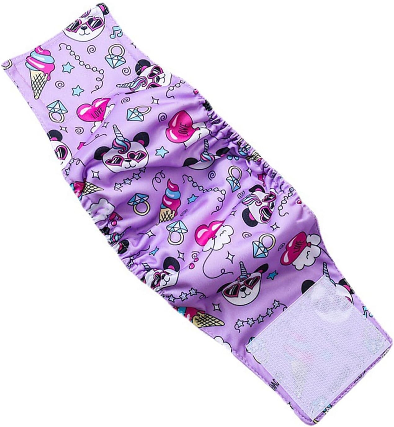 Male Dog Physiological Pant Breathable Adjustable Waist Reusable Washable Pet Diaper for Indoor Outdoor Use Polyester Material (L)