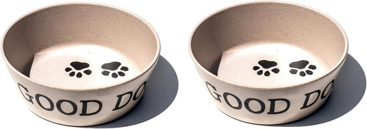 Good Dog Paw Prints Pet Bowl, 3 Cups, Set of 2