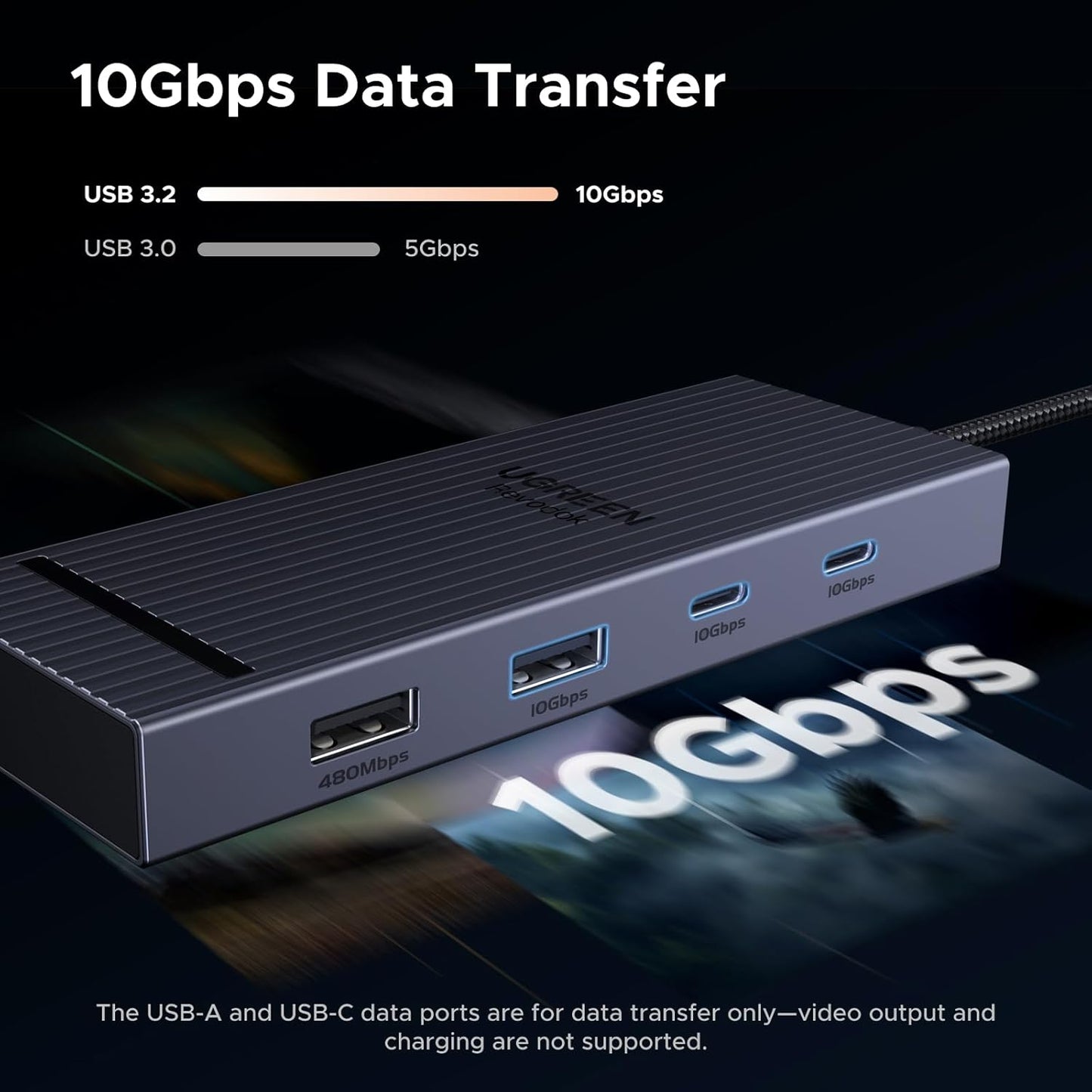 UGREEN Revodok Pro USB C Hub for Laptop 8 in 1 MacBook Docking Station 4K 60Hz HDMI, 100W PD Charging, USB-C & USB-A 10Gbps Data Ports, SD/TF Card Reader for MacBook Pro/Air, iPad Pro, XPS, Thinkpad