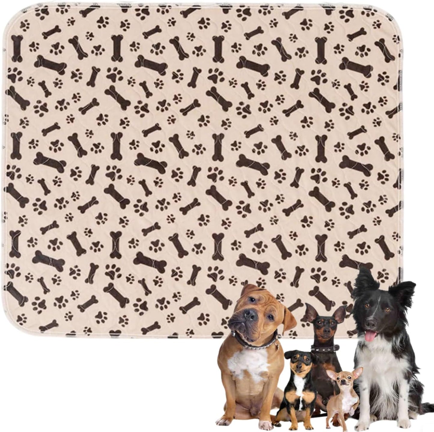 Washable Pee Pads for Dogs, 27" x 31" Reusable Puppy Pads Washable, Training Mats with Non-Slip Bottom for All Breeds, Ideal for Indoor Training & Travel