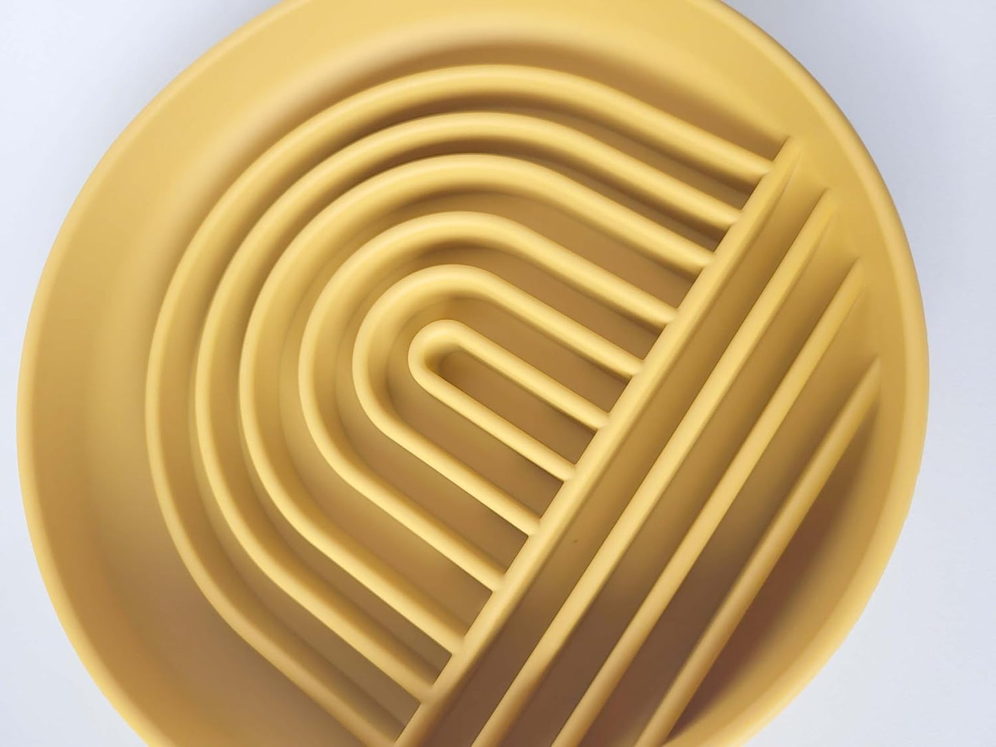 Modern Rainbow Pet Slow Feeder Bowl, Silicone Slow Feeder for Dogs & Puppies, Slow Eating, Modern Lick Mat Design, Reduces Gulping, Dishwasher Fit, for All Breed, Durable Mealtime Puzzle (Sunstone)