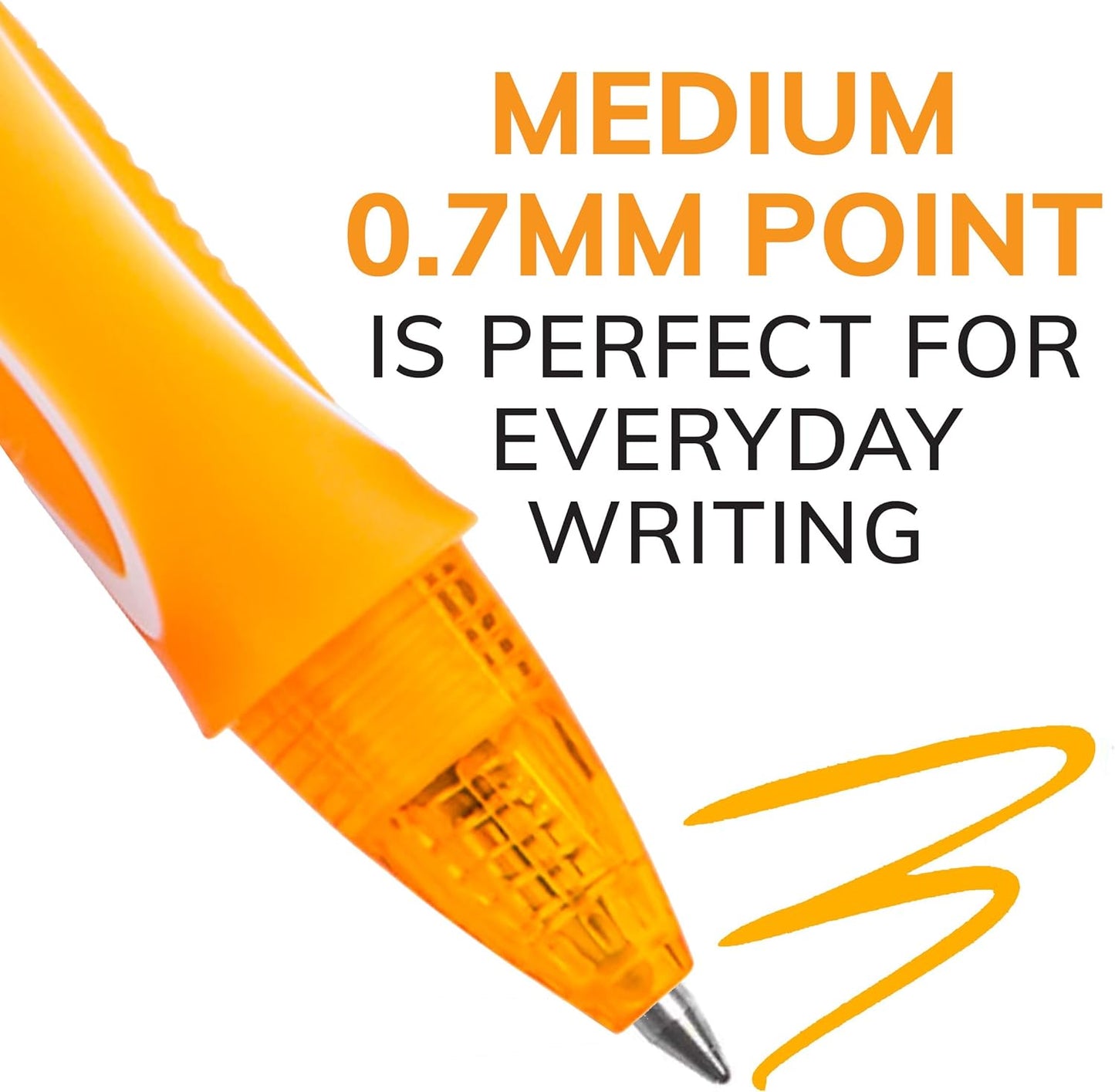 BIC Gelocity Quick Dry Assorted Colors Gel Pens, Medium Point (0.7mm), 12-Count Pack, Retractable Gel Pens With Comfortable Full Grip