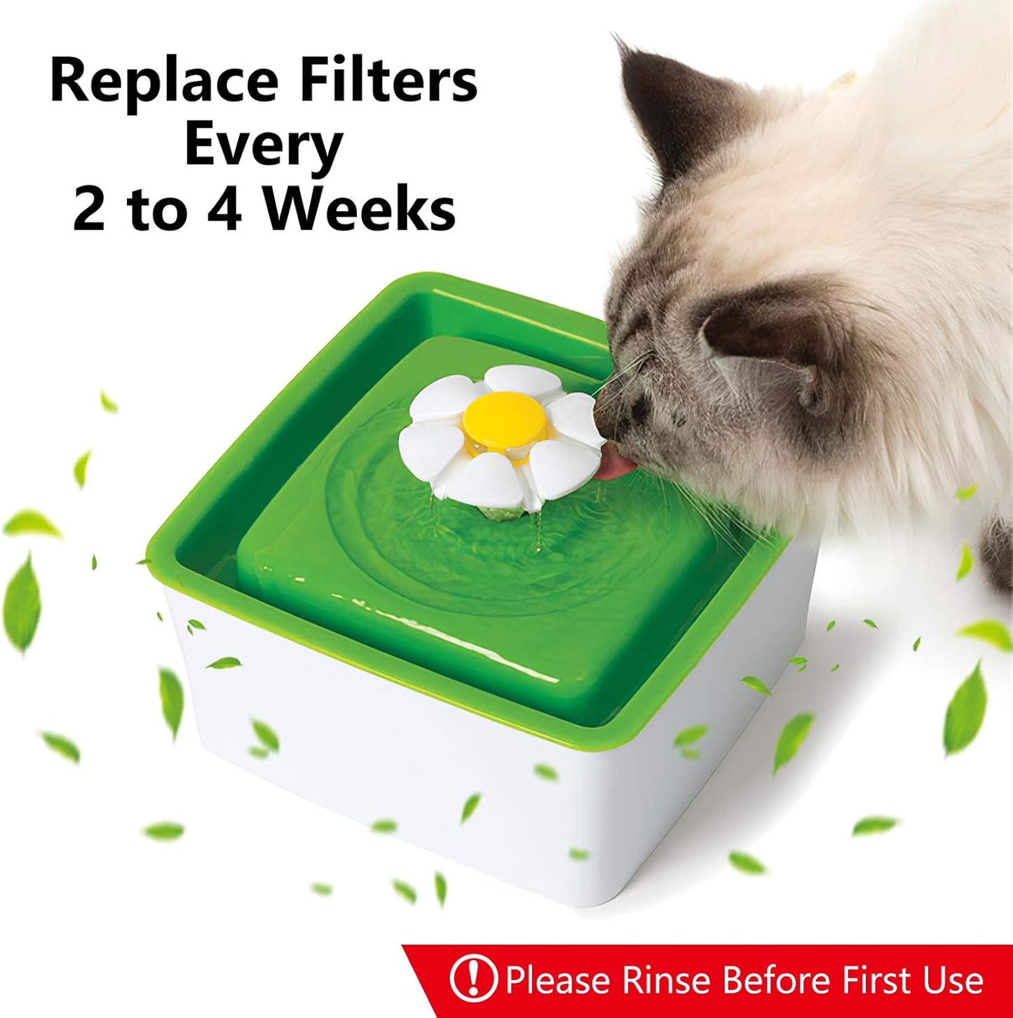 Replacement Carbon Filters, Pet Water Filters Fountain Filters Compatible with Catit Mini Flower Fountain, Pack of 12