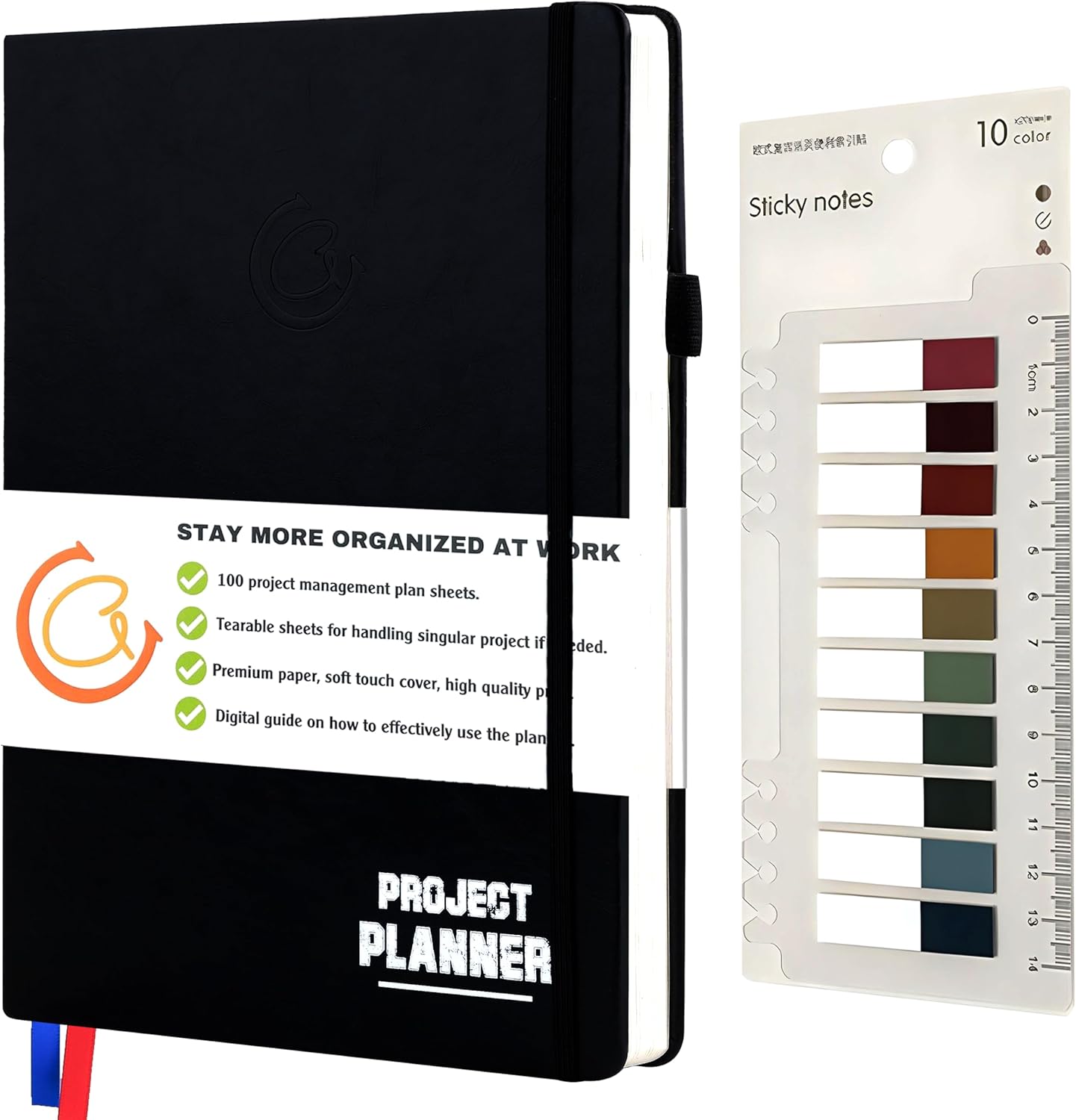 Project Planner: Management Notebooks Organizer & Work Log Book Tracker With Checklist Brainstorming for Entrepreneurs, Managers & Small Business Owners
