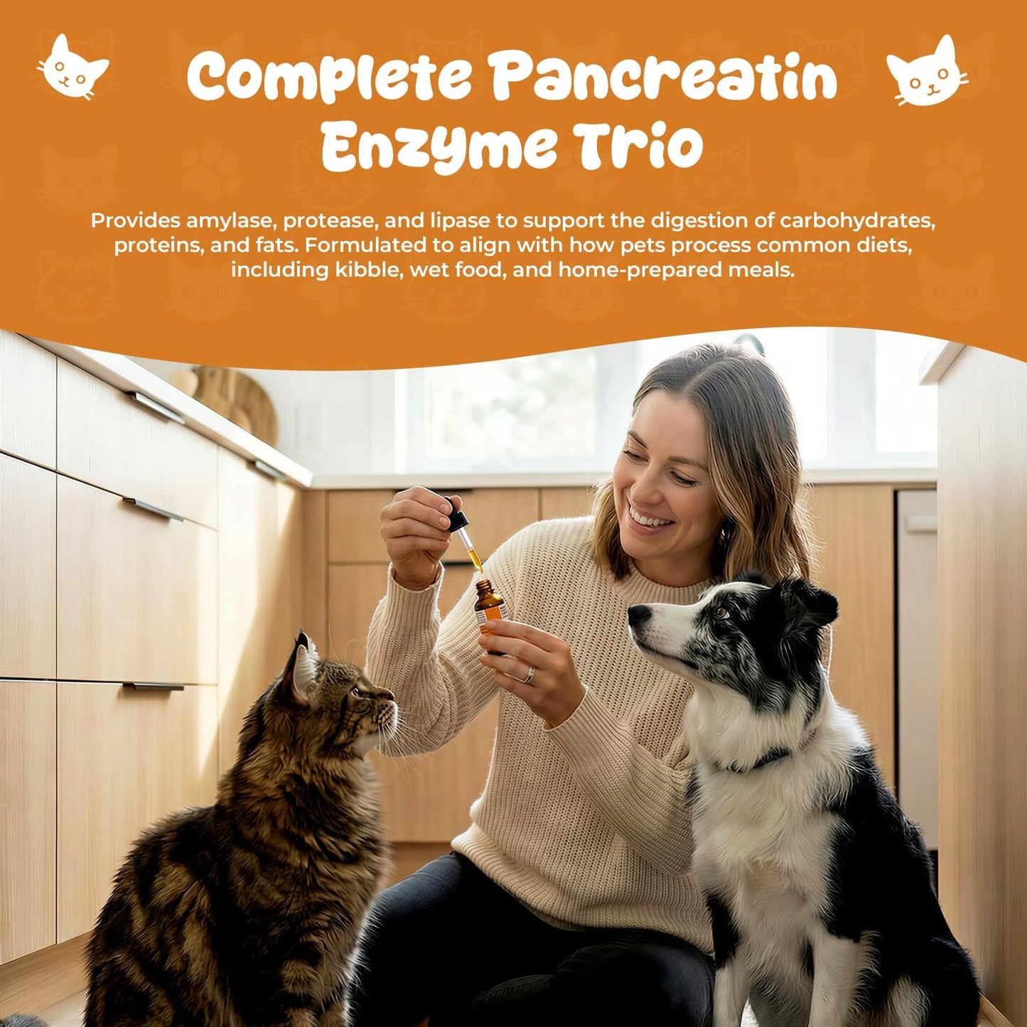 Pancreatic Enzymes for Dogs Drops – Liquid Pancreatin Digestive Enzyme Support for Pets with EPI, Supports Digestion, Weight Maintenance & Stool Consistency – 2 fl oz (60 mL)