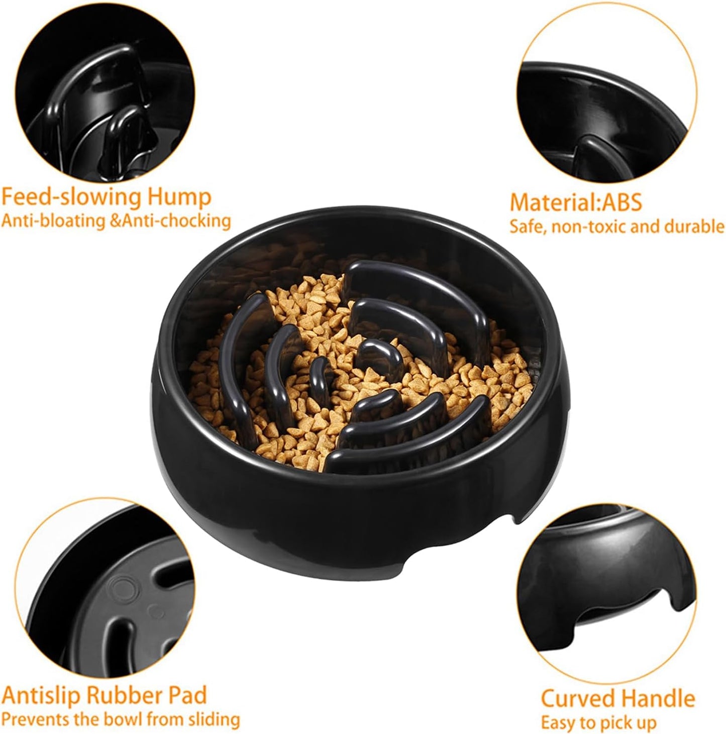 Genérico Slow Eating Dish for Dogs | Non-Slip and Anti-Choking Tray with Maze | Slow Food for Puppies and Cats Mental Stimulation