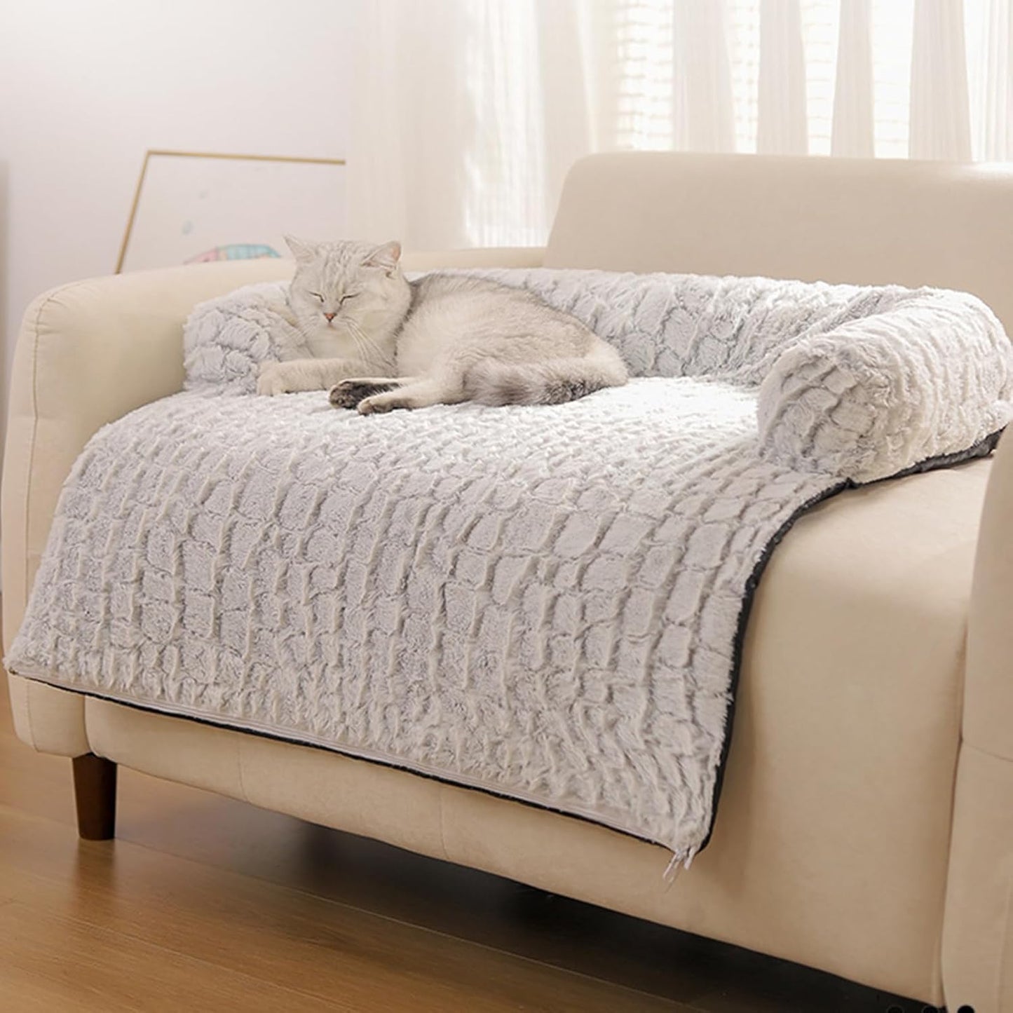 Dog Bed for Couch - Removable Washable Non Slip Sofa Cover, Raised Edge Calming Bed | Comfortable Indoor Relaxation for Home Kitchen Bedroom Living Room Porch Standard Size