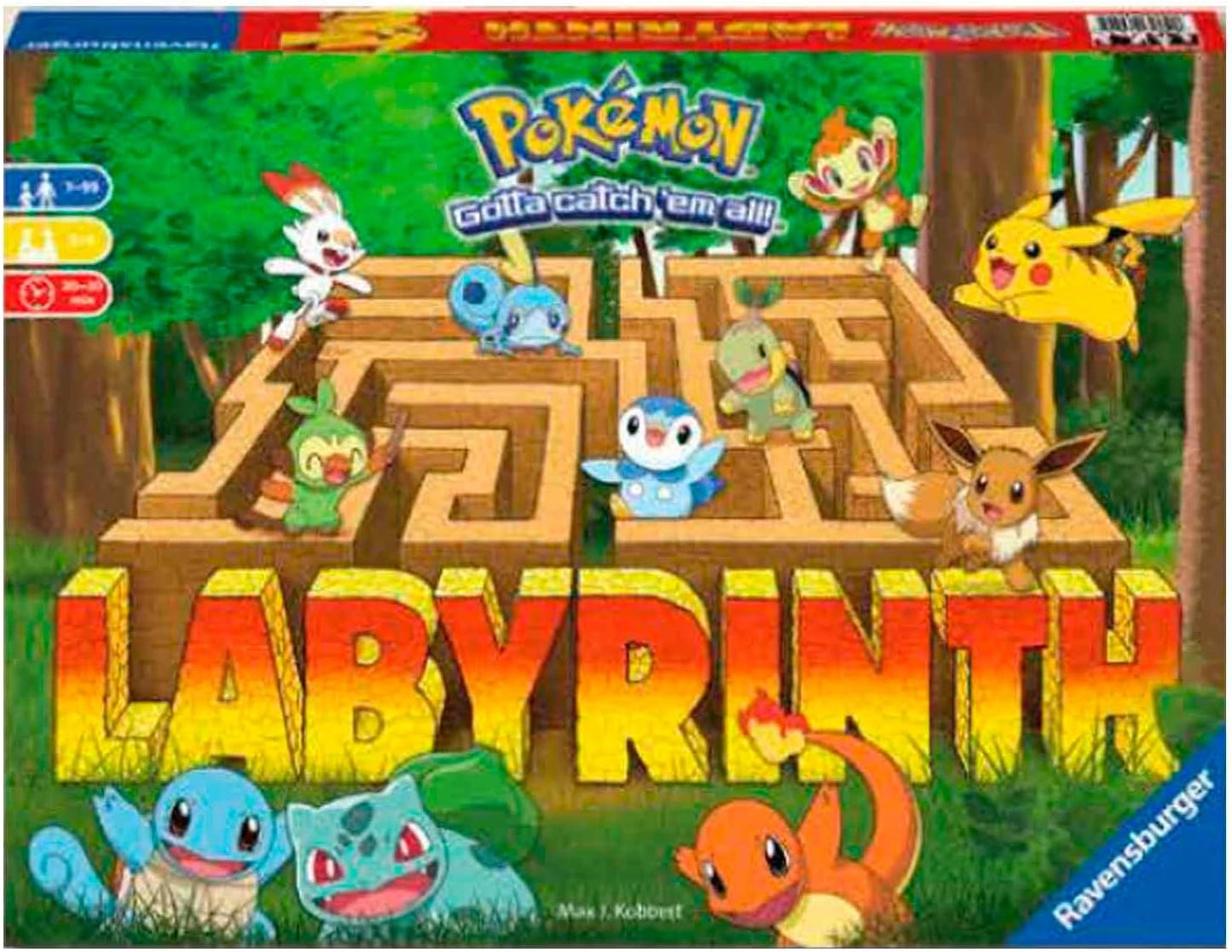 Ravensburger Labyrinth Pokemon Board Game - A Strategic Maze Adventure for Family Nights & Pokemon Parties - Includes Pikachu, Bulbasaur, and More - Great Birthday Gift for Kids Ages 7 and Up