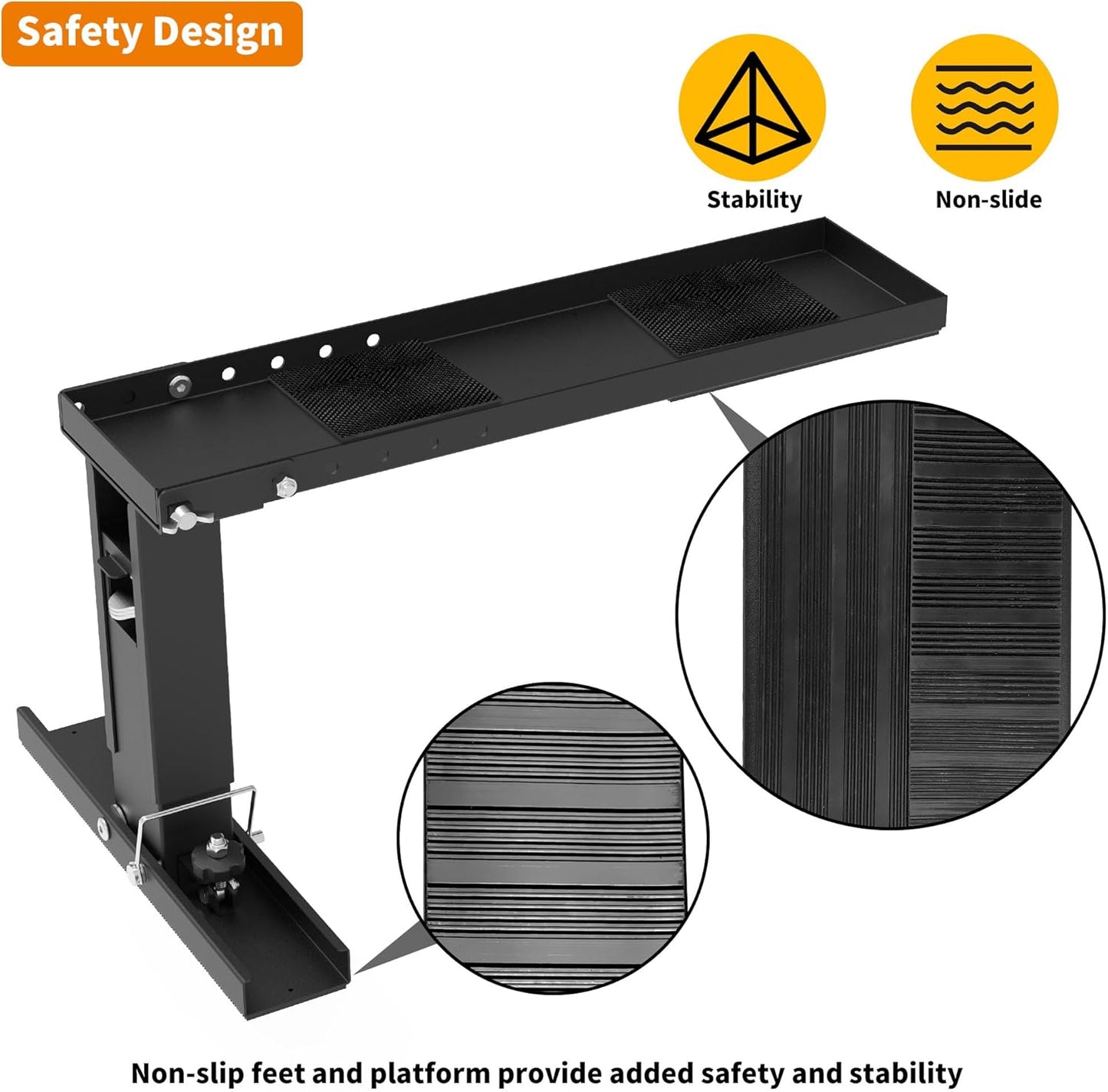 Ladder Extender Pro,Ladder Stabilizer for Stairs,Ladder Leveler for Stairs,Adjustable Height Range for Single and Extension Ladder for Stair Ladder Platform 9.25”-15.5”